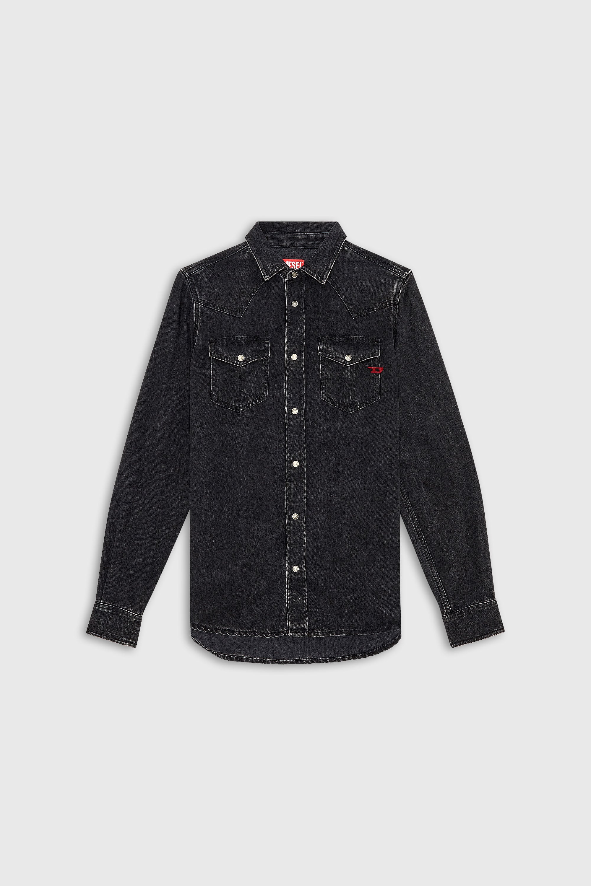 Diesel - D-VEGA, Surchemise en denim Homme in Noir - 2