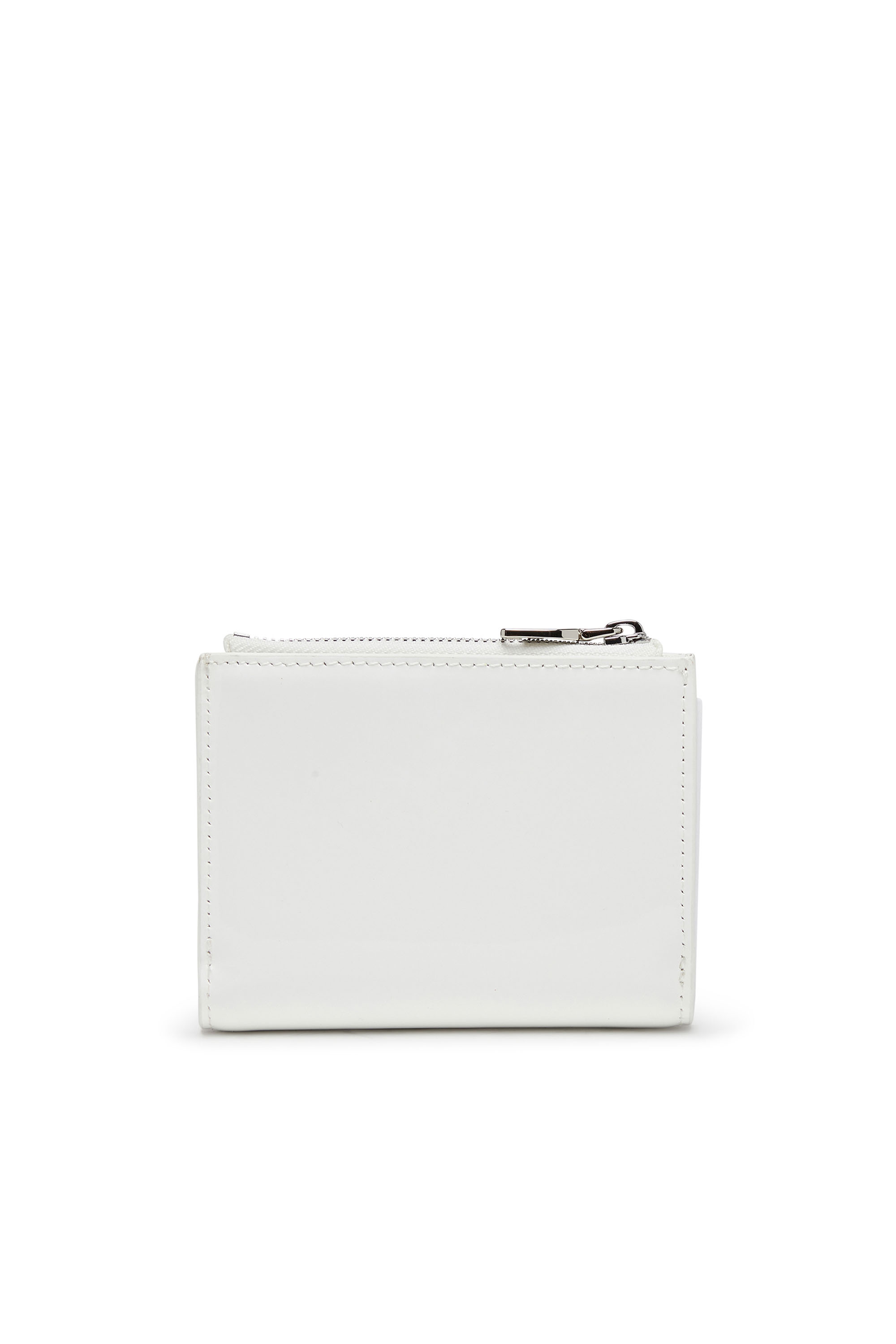 Diesel - PLAY BI-FOLD ZIP II, Female's Small wallet in glossy leather in White - 2