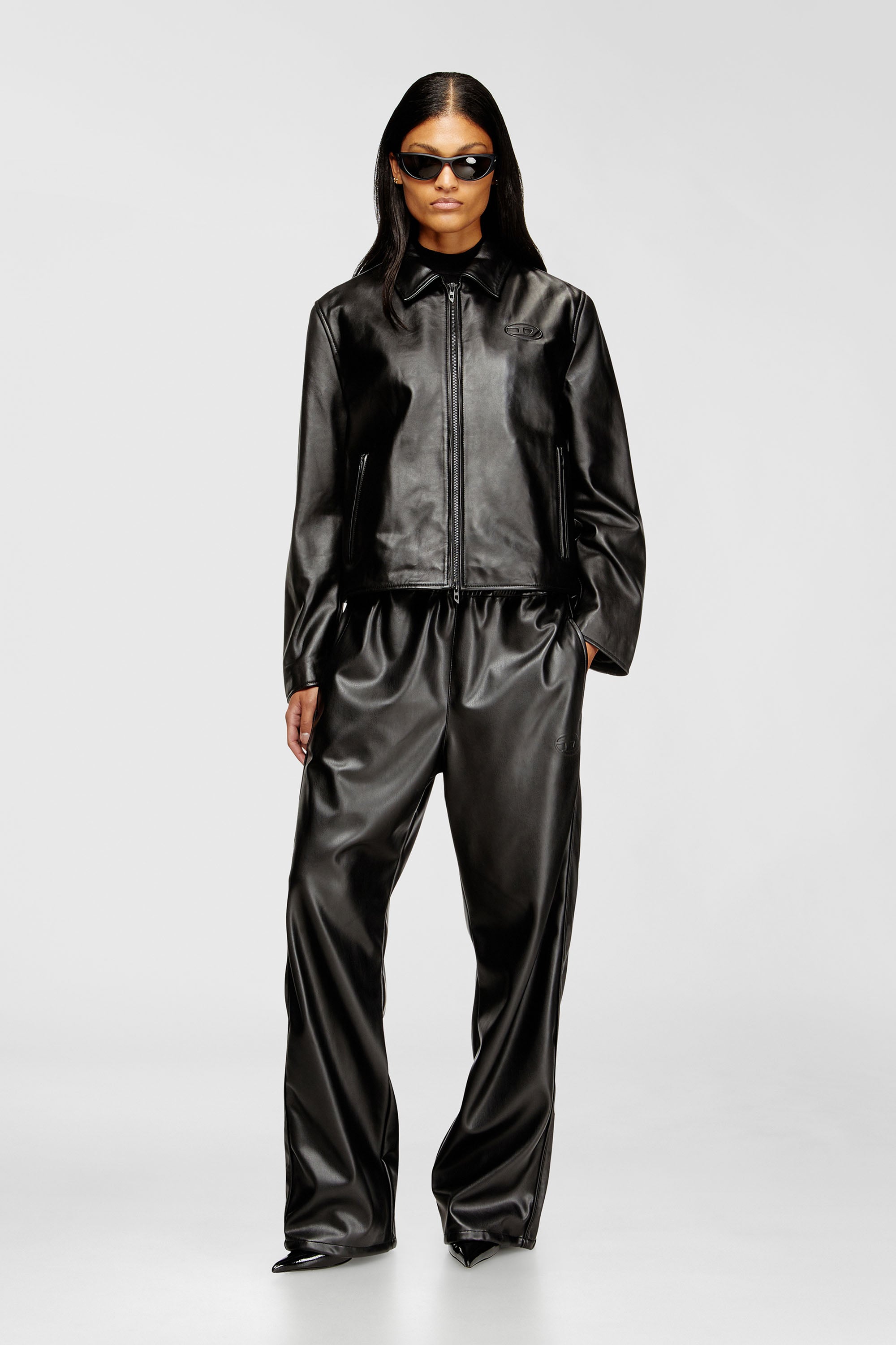 Diesel - L-AMAR-FEM-S2, Female's Coach jacket in leather in Black - 2