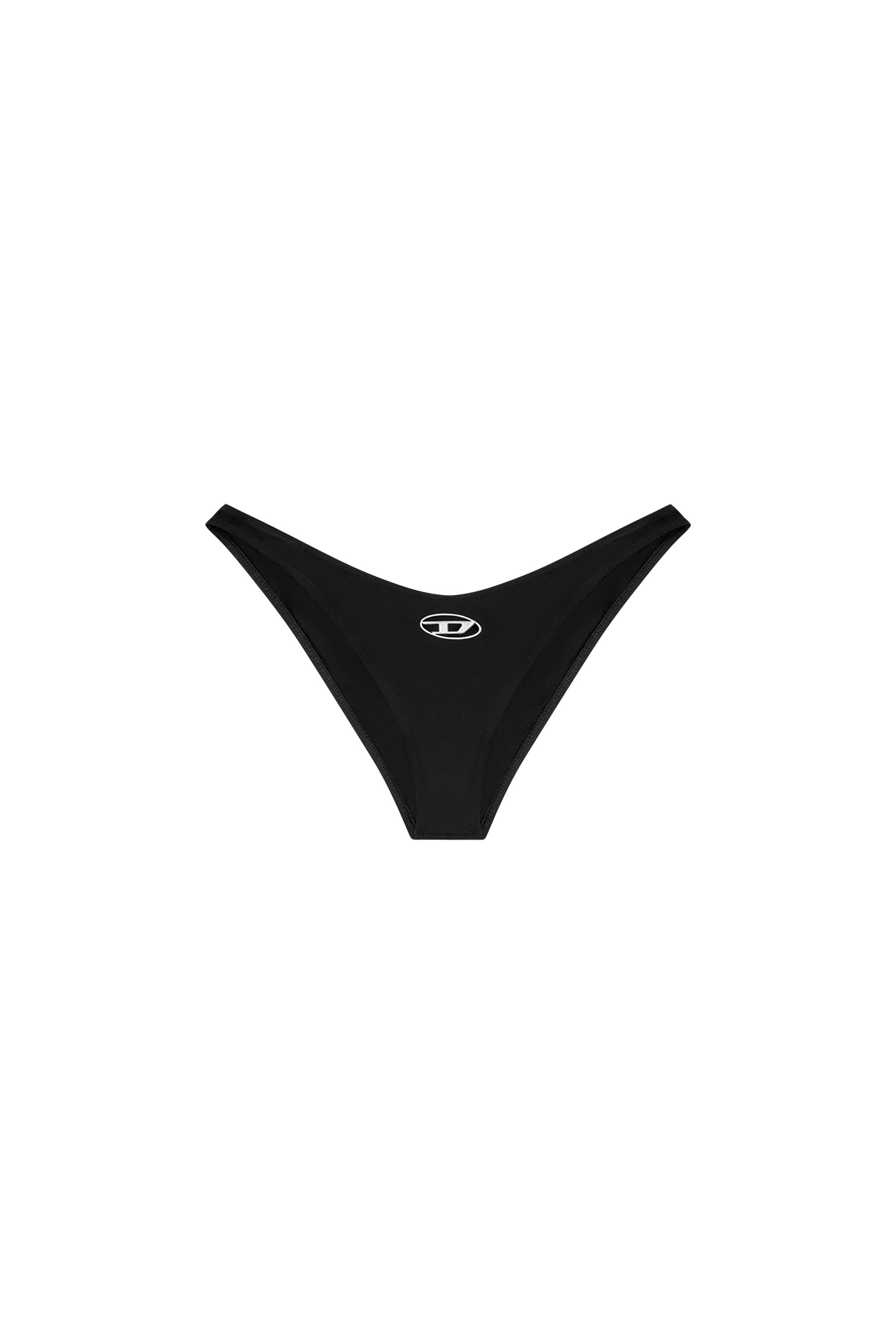 Diesel - PUNCHY-UTLT, Woman's Microfibre briefs with cut-out logo in Black - 2
