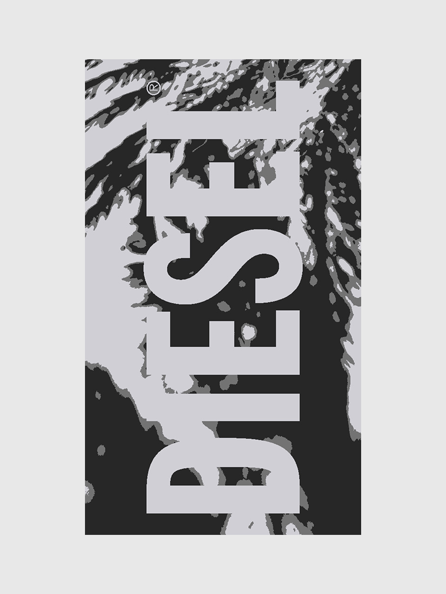 Diesel - 80536 FLORA SHADOW, Unisex's Cotton gym towel with logo in Black/Grey - 1