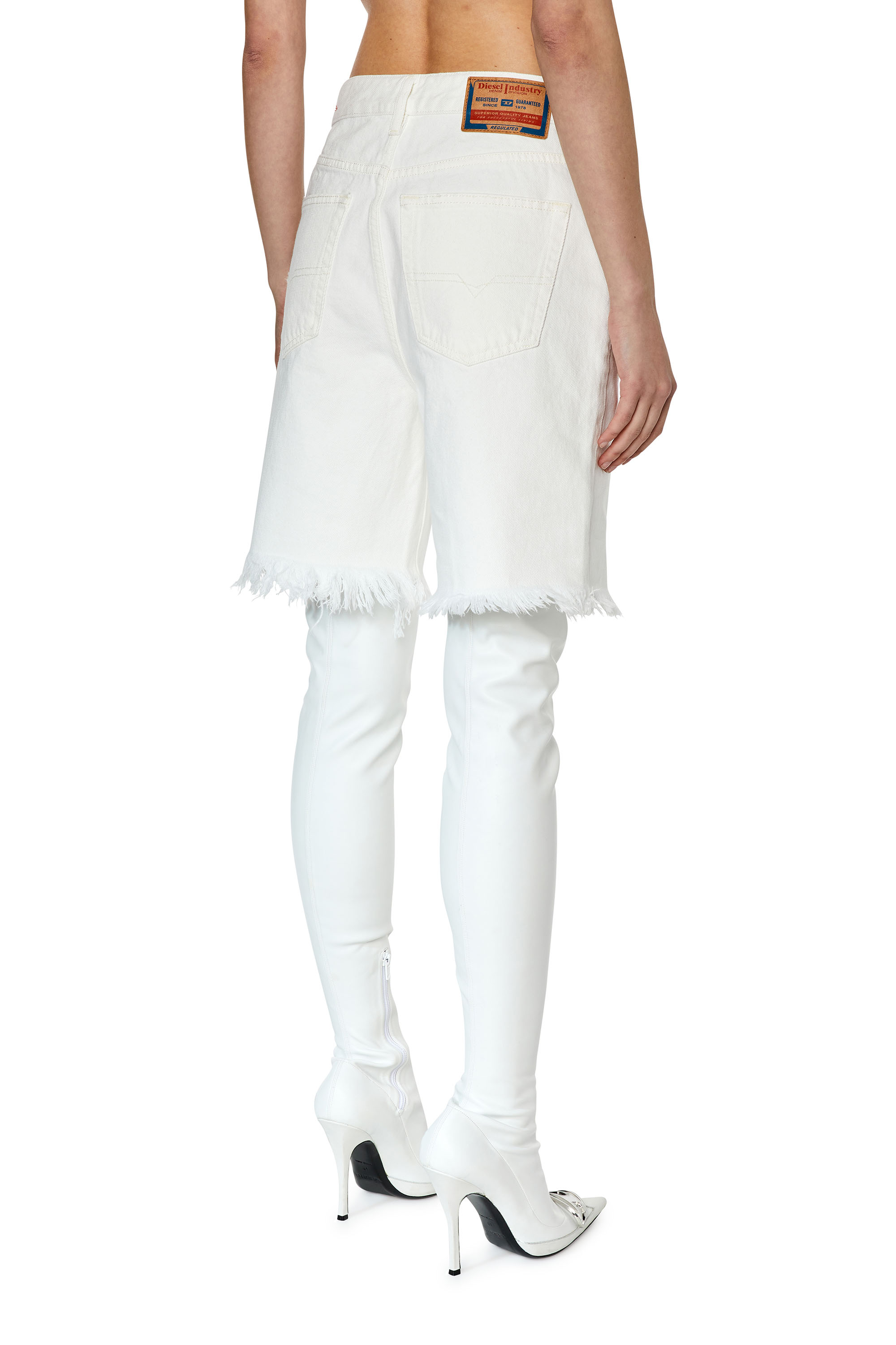 Diesel - DE-AMY, Woman's Denim shorts in White - 5