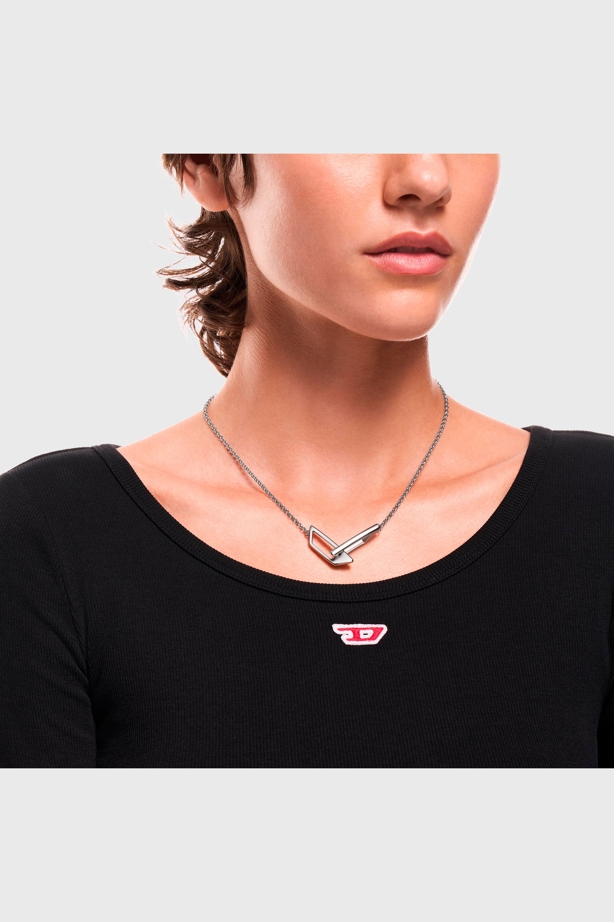 Diesel - DX1727040, Collar tipo banda de acero inoxidable Unisex in Plateado - 5