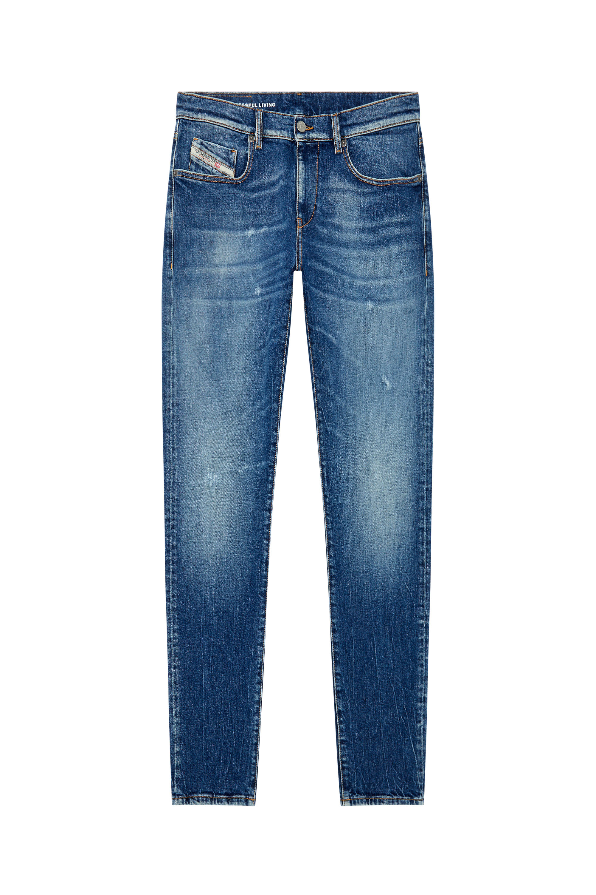 Diesel - Man's Slim Jeans 2019 D-Strukt 007T3, Medium blue - 3
