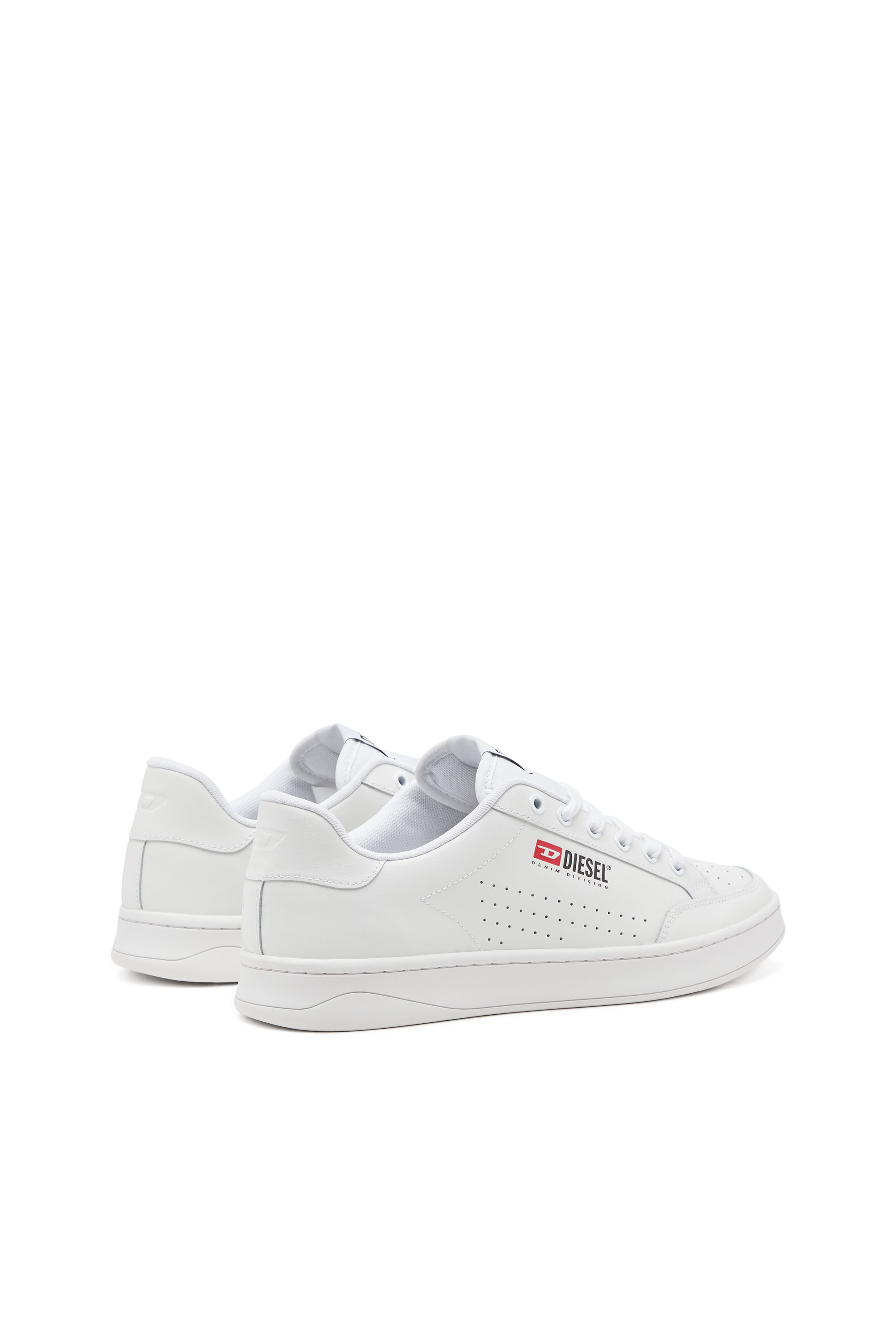 Diesel - S-ATHENE VTG, Male's S-Athene-Low-top sneakers in leather and nylon in White - 3