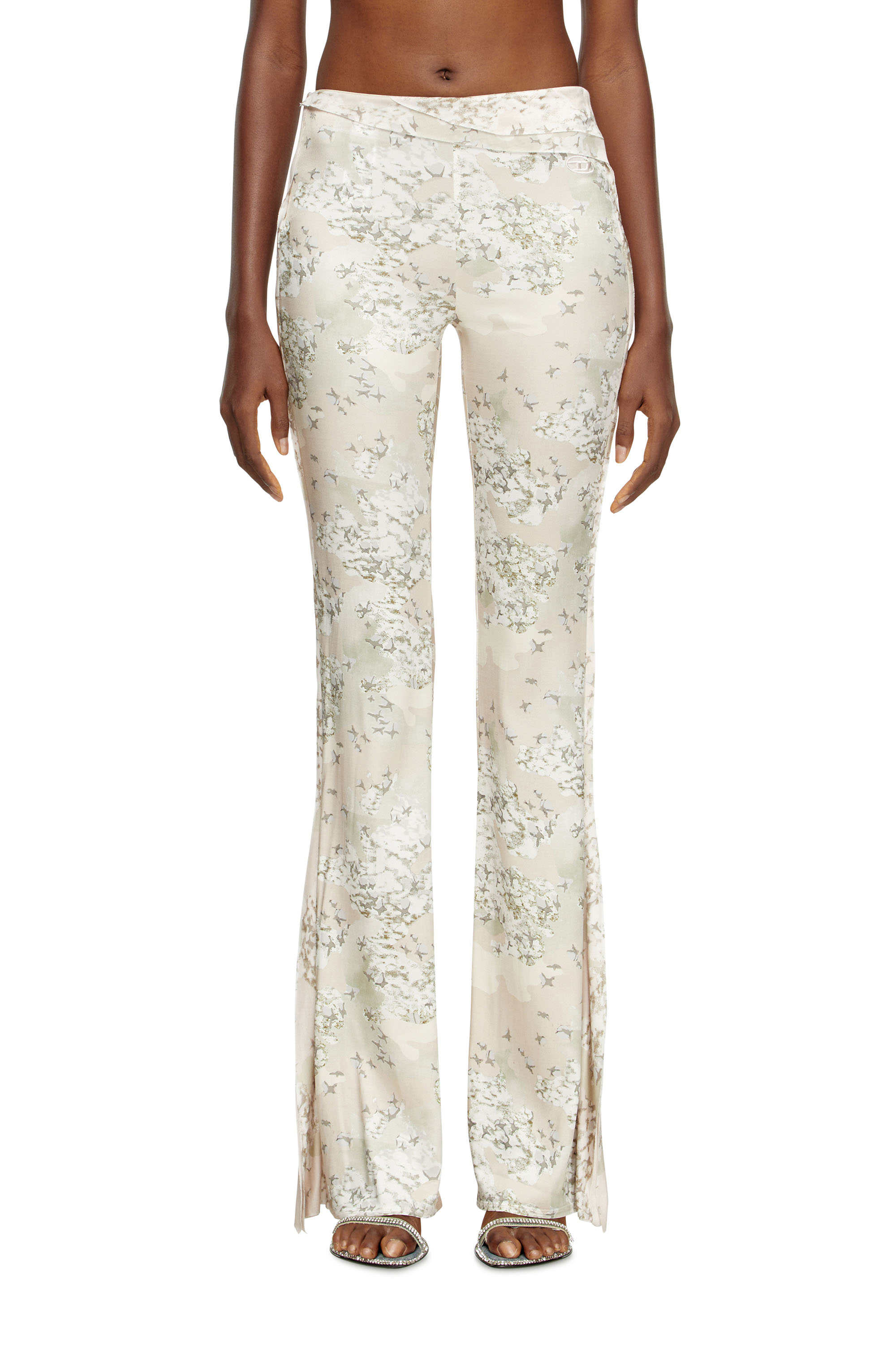 Diesel - P-AFFAL, Female's Jazz pants with mixed camo prints in Beige - 1