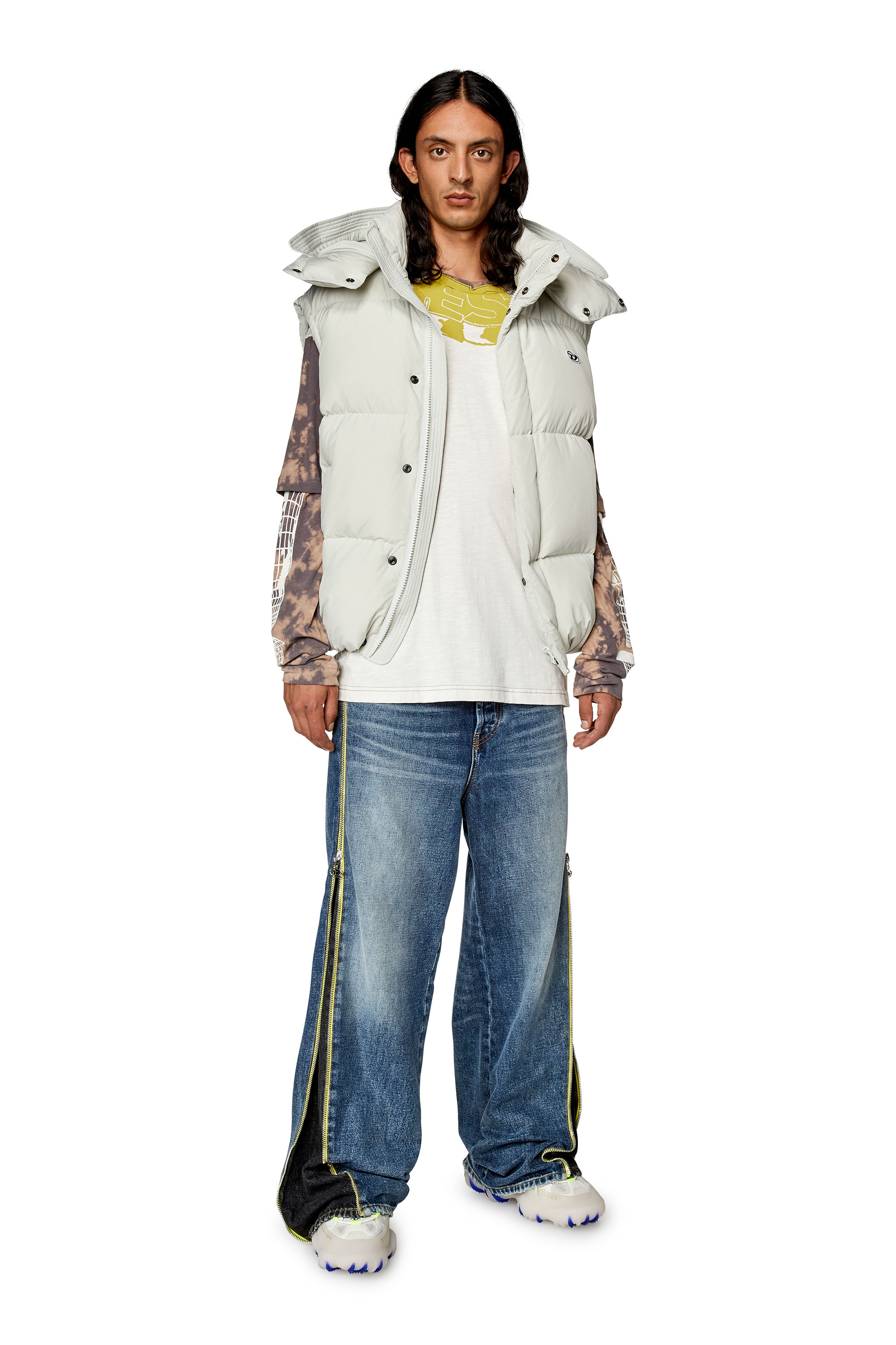 W-ROLFYS: Men's Down vest, sleevless jacket in nylon | Diesel