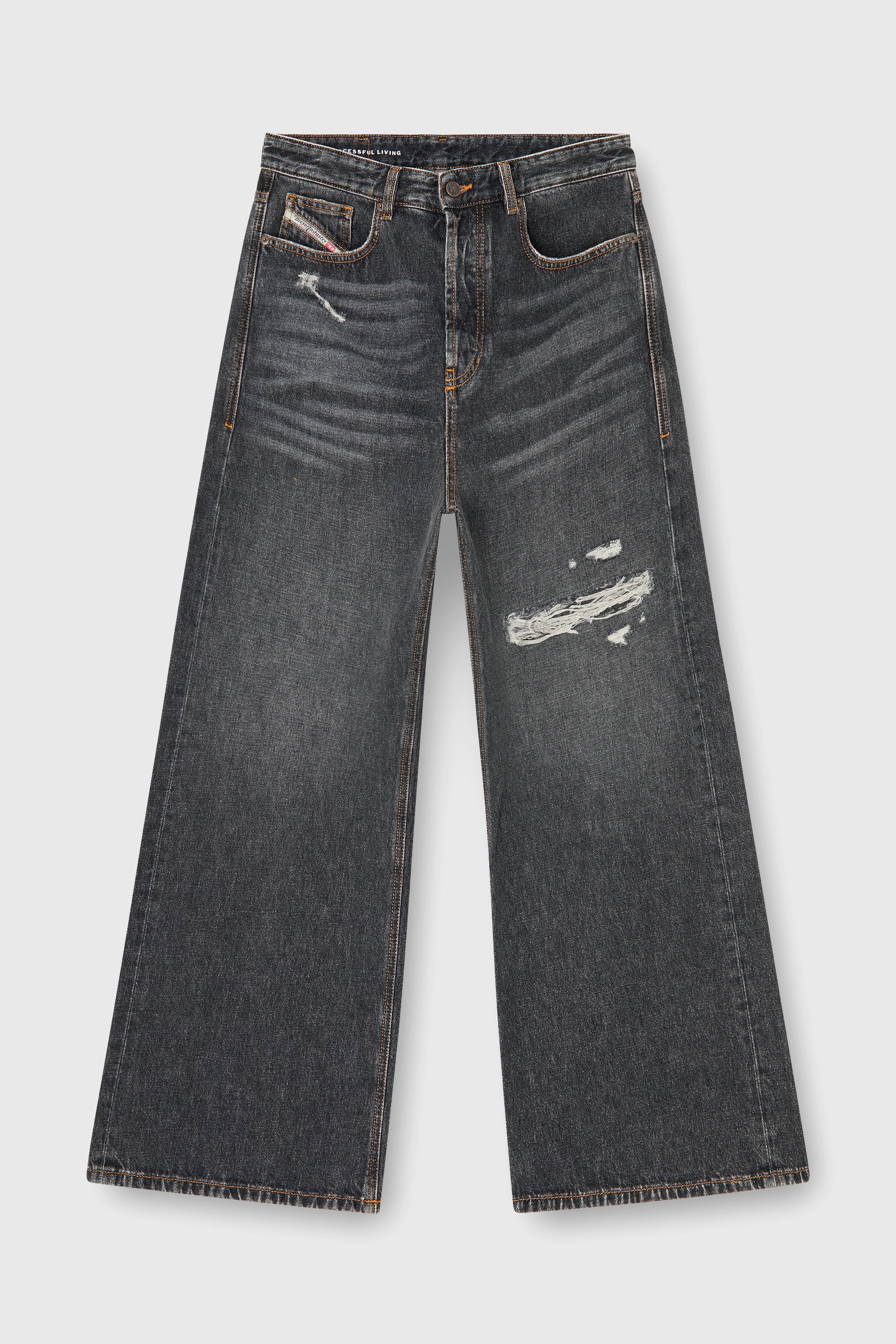 Diesel - Man's Relaxed Jeans D-Rise 007DN, Black/Dark grey - 1