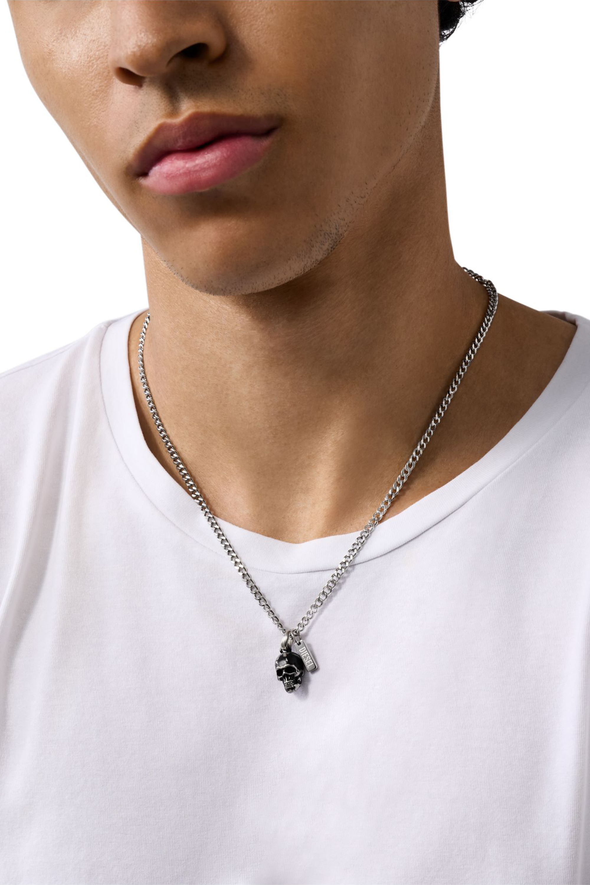 Diesel - DX1581040 JEWEL, Collier à pendentif en acier inoxydable Mixte in Gris argenté - 3