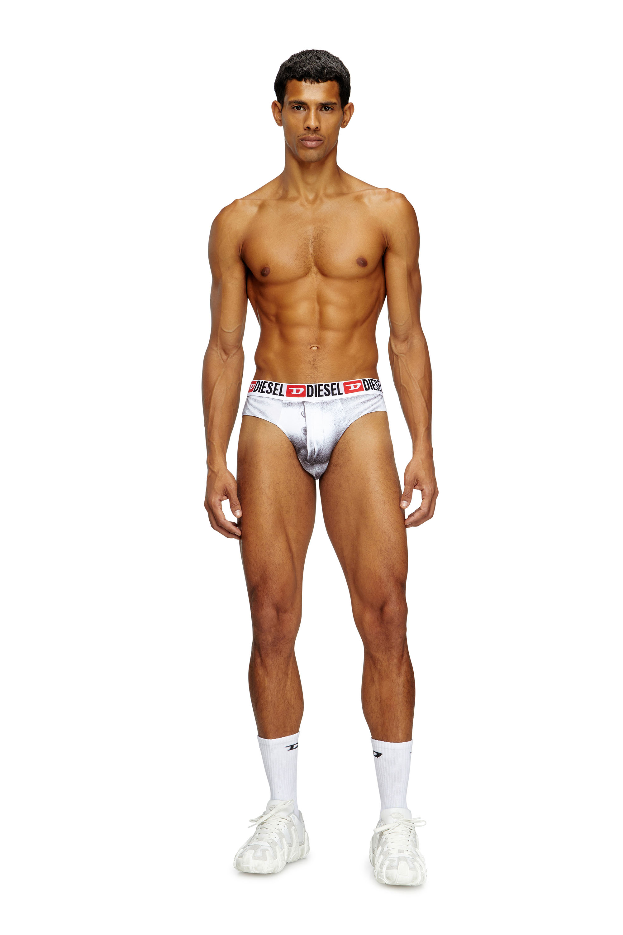 Diesel - PR-ANDRE, Slip avec imprimé graphique Homme in Blanc - 1