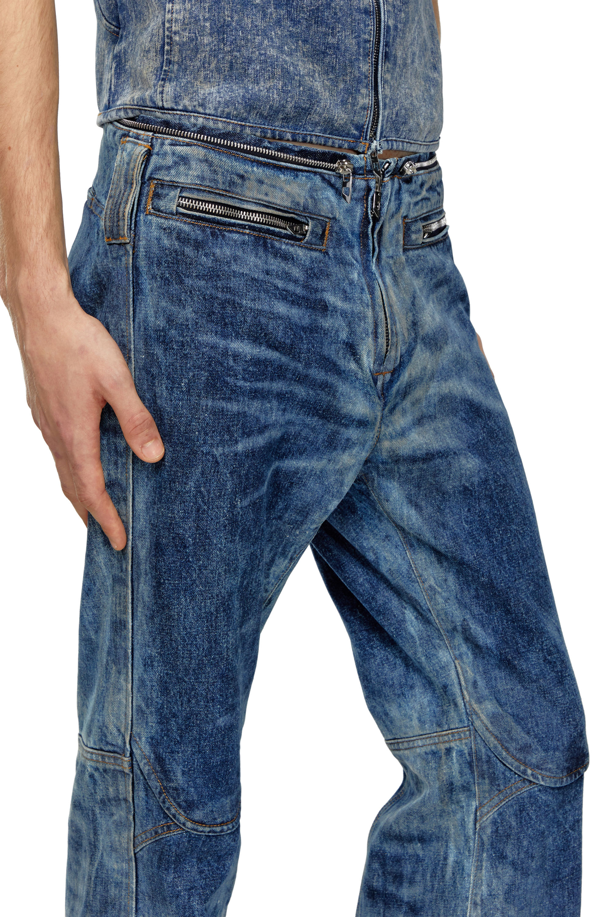 Men's D-Gen Seamed Regular Jeans | Medium blue | Diesel D-Gen