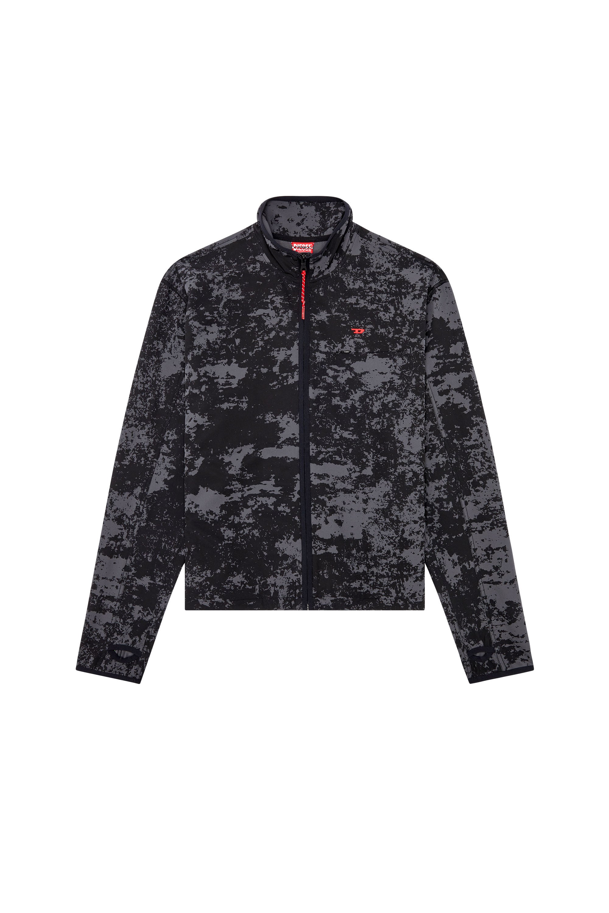 Men's Woven track jacket with cloudy print | Multicolor | Diesel US