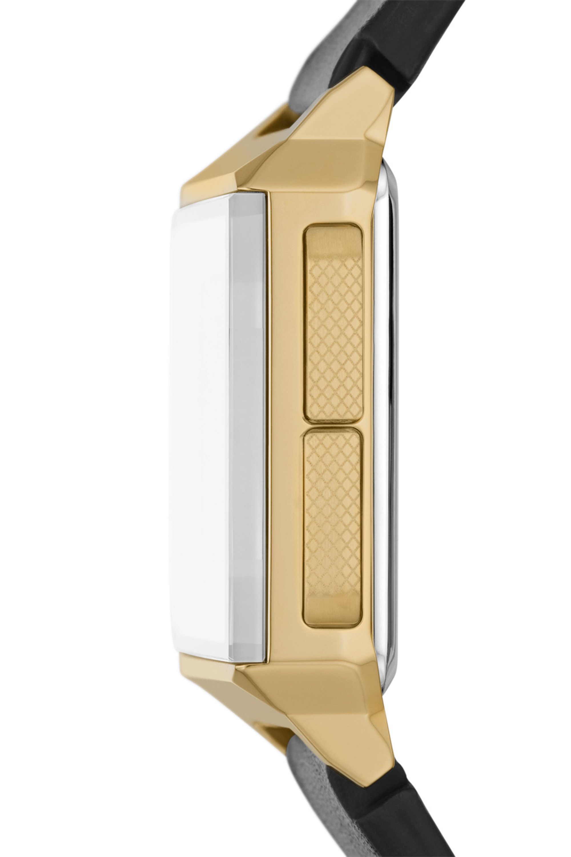 DZ1996: Chopped digital black leather watch | Diesel