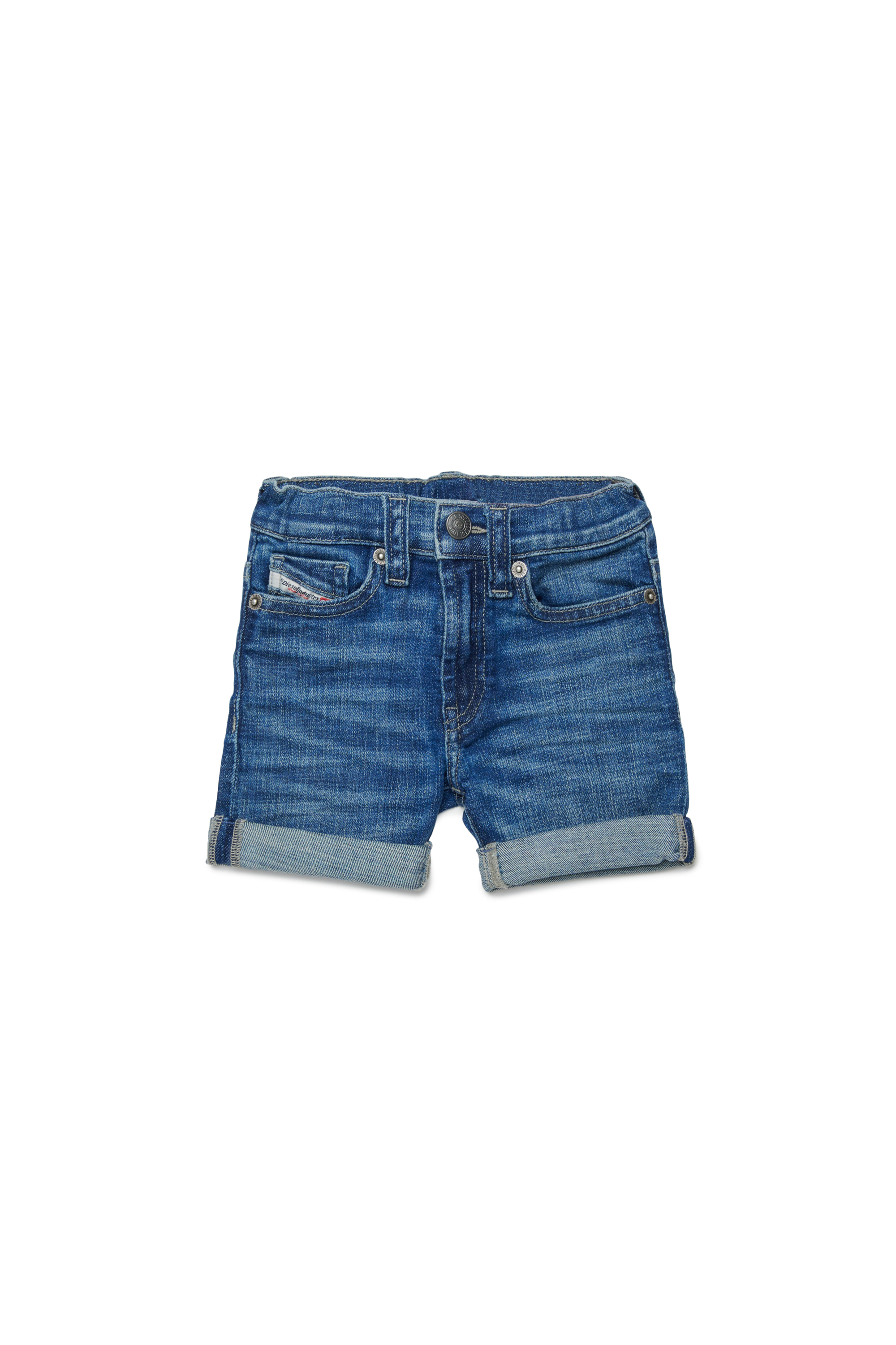 Diesel - PGALLYB, Unisex's Denim shorts with rolled hems in Medium blue - 1
