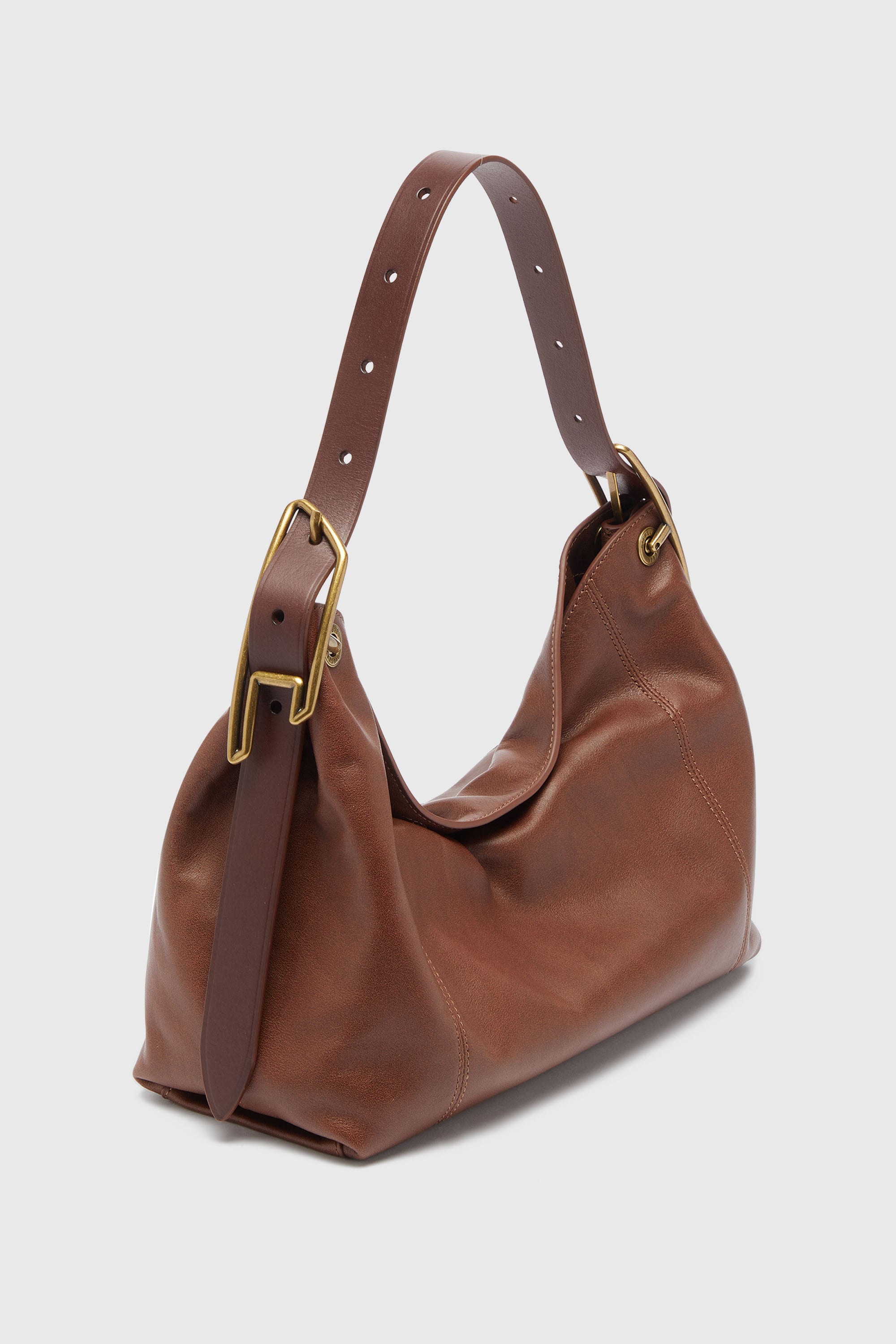 Diesel - D-LINE HOBO S, D-Line Bolso de hombro en piel Mujer in Marr&oacute;n - 2