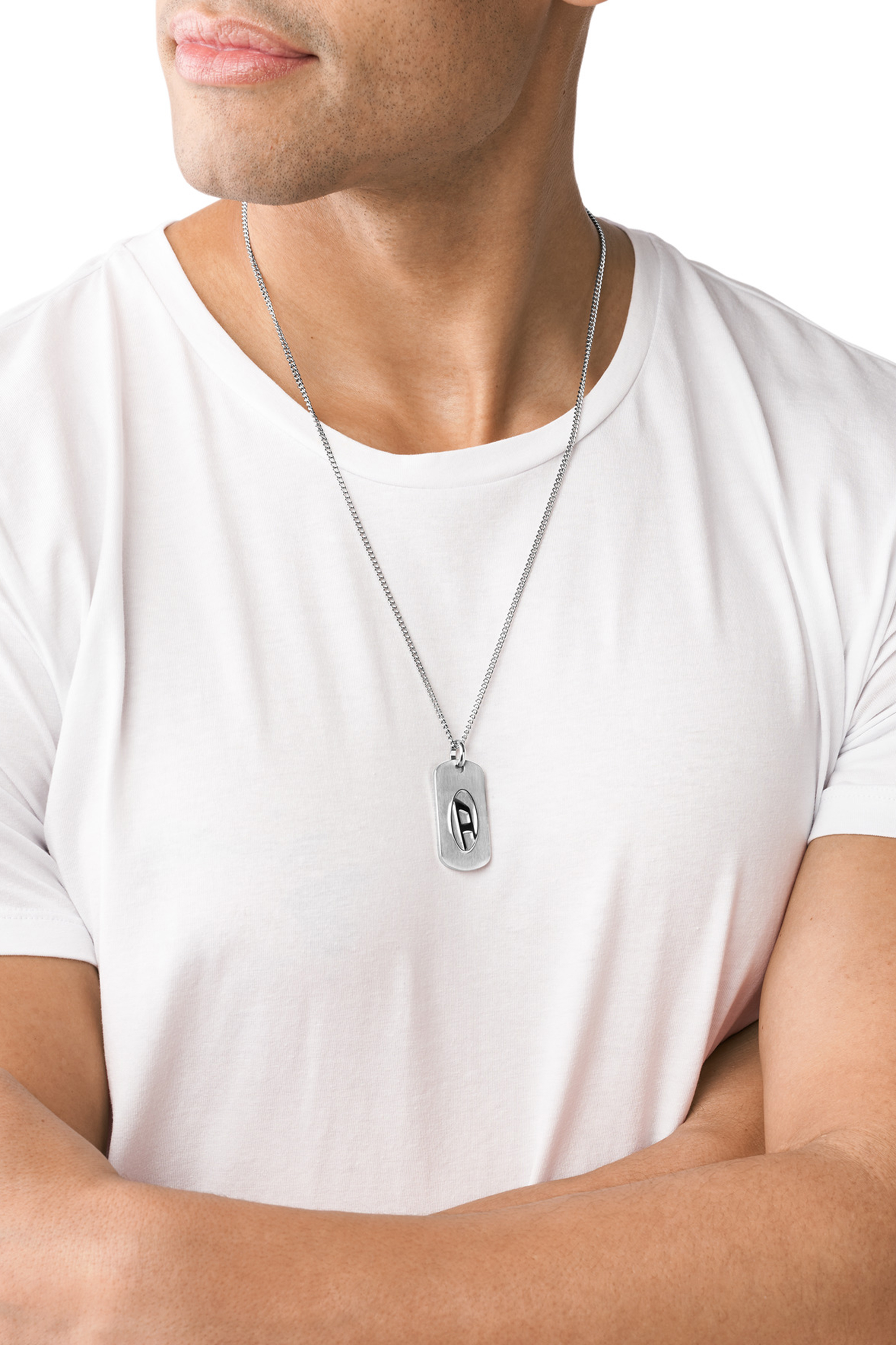 DX1352 Man: Stainless steel dog tag necklace | Diesel