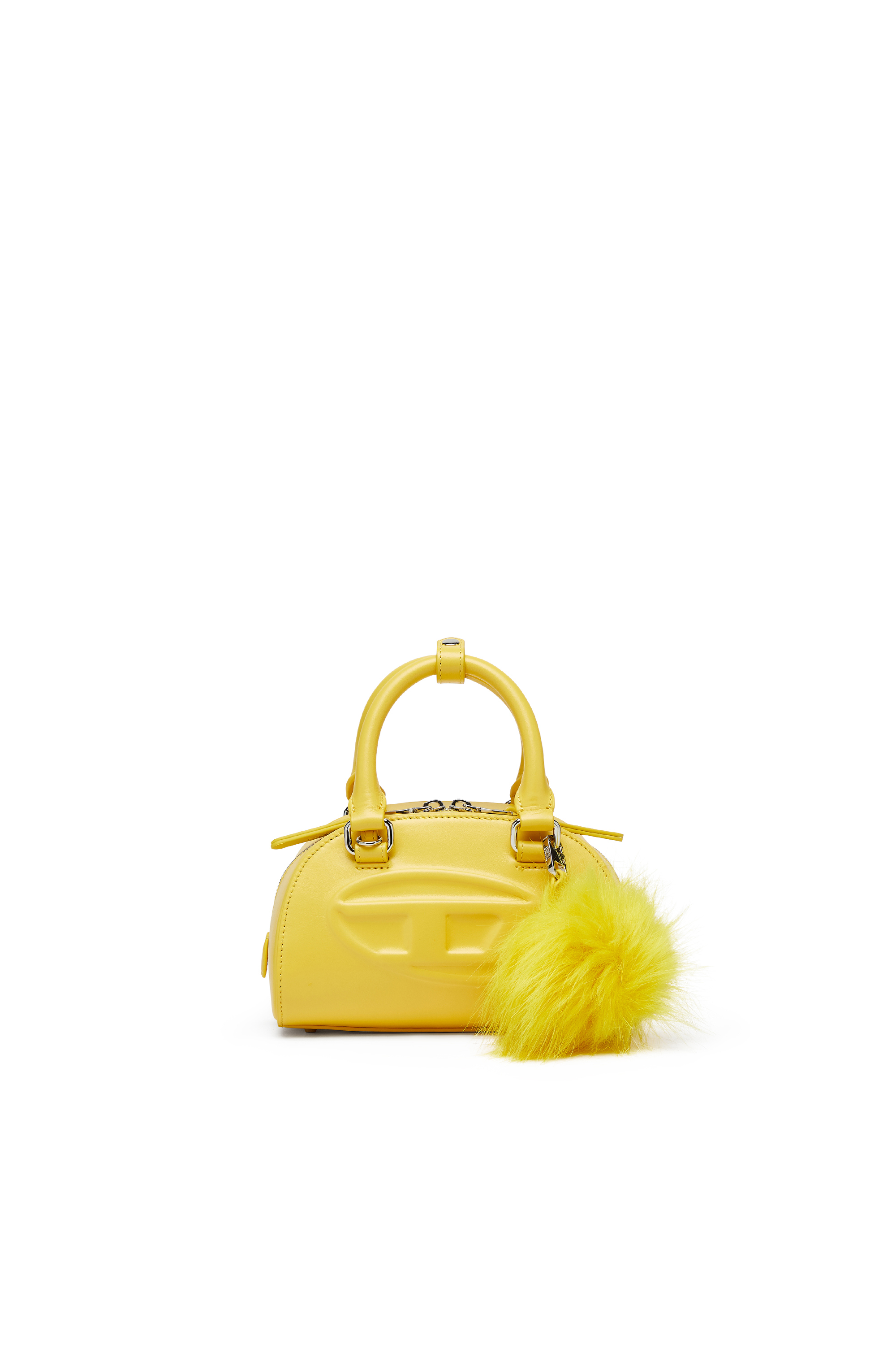 Diesel - 1DR DOME CROSSBODY, Woman's 1DR Dome-Mini bowling bag in nappa leather in Yellow - 2