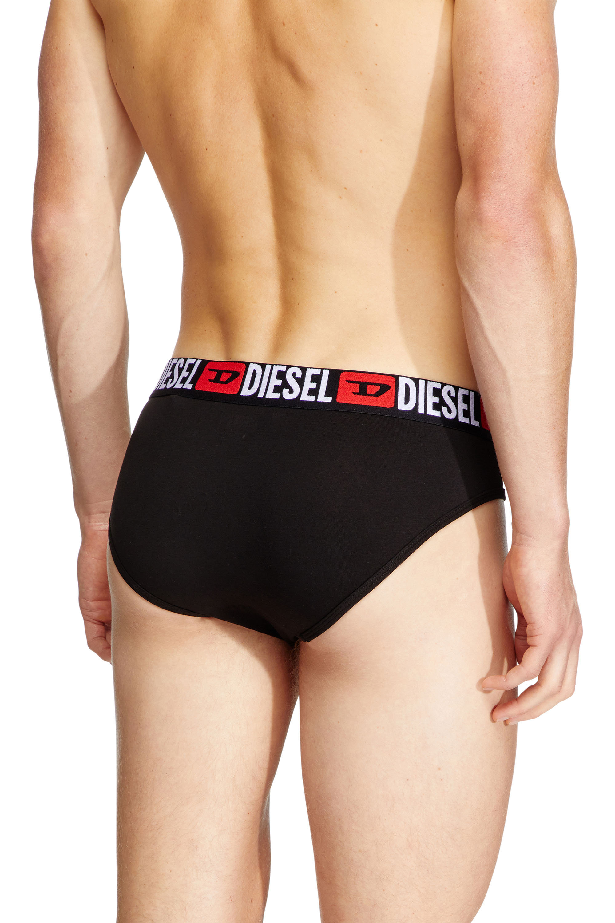 Diesel - UMBR-ANDRETHREEPACK, Male's Three-pack of solid-colour briefs in Black - 4