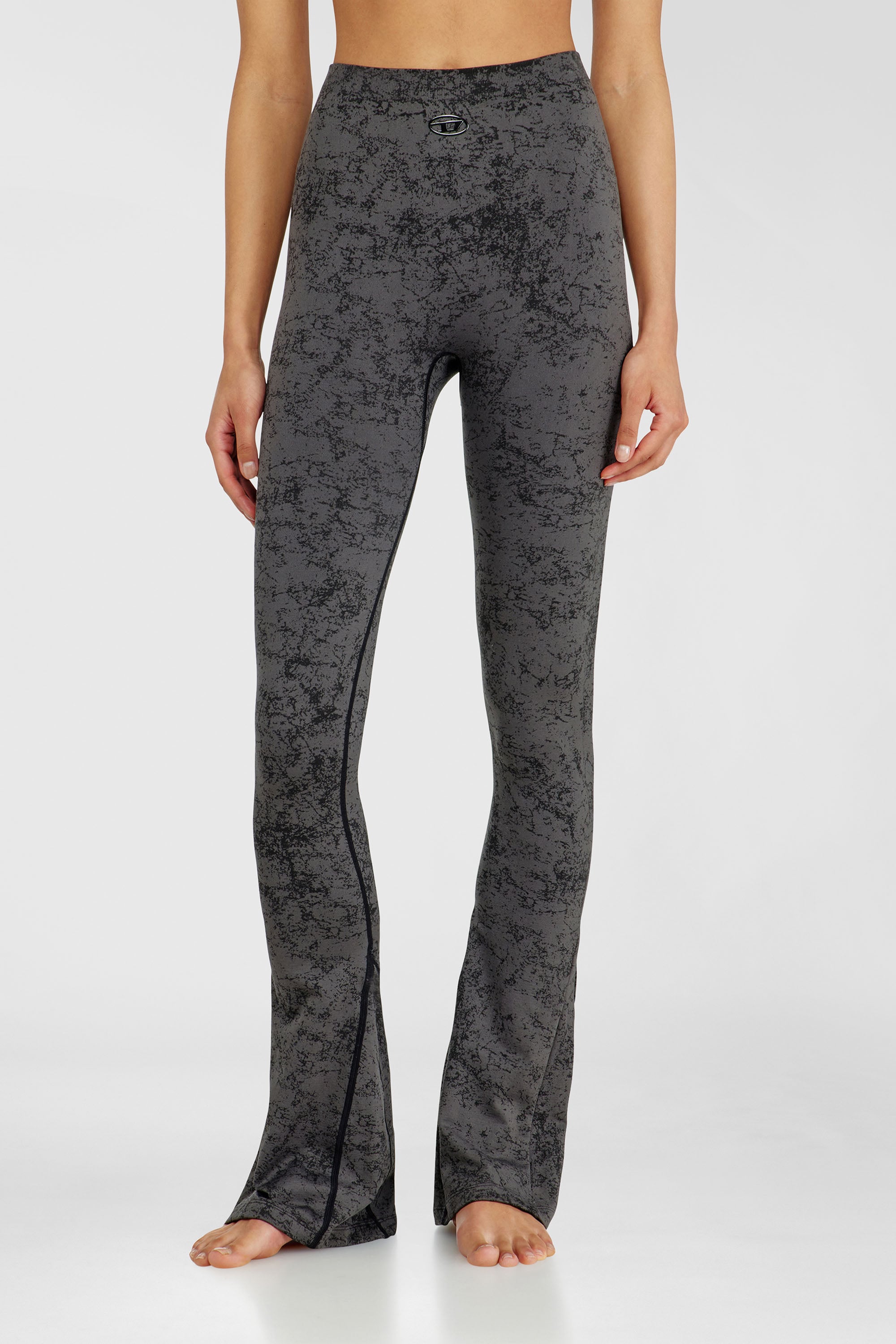 Diesel - CORNELIA-UTLT, Female's Fared leggings with utilitarian print in Dark Grey - 1
