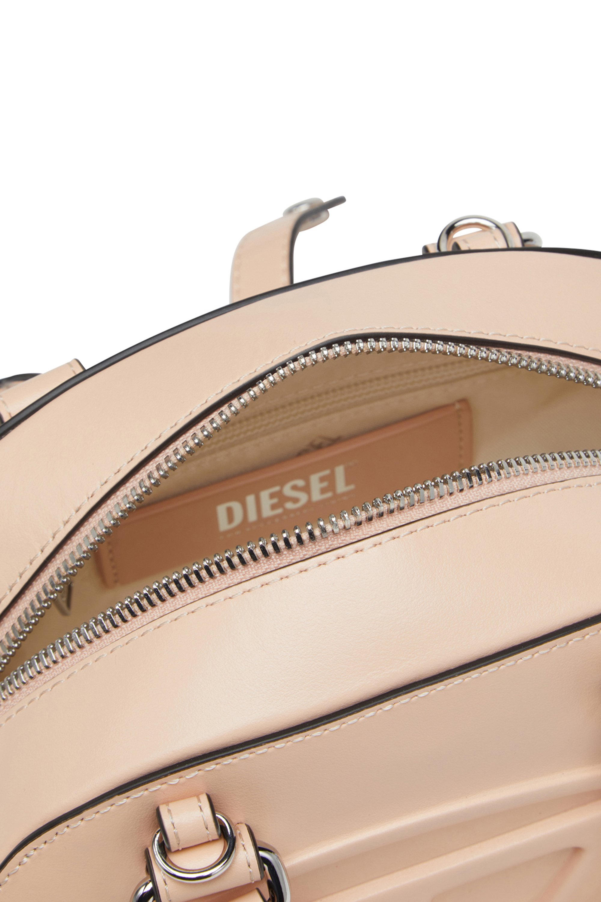 Diesel - 1DR DOME CROSSBODY, Female's 1DR Dome-Leather mini bowling bag in Pink - 4