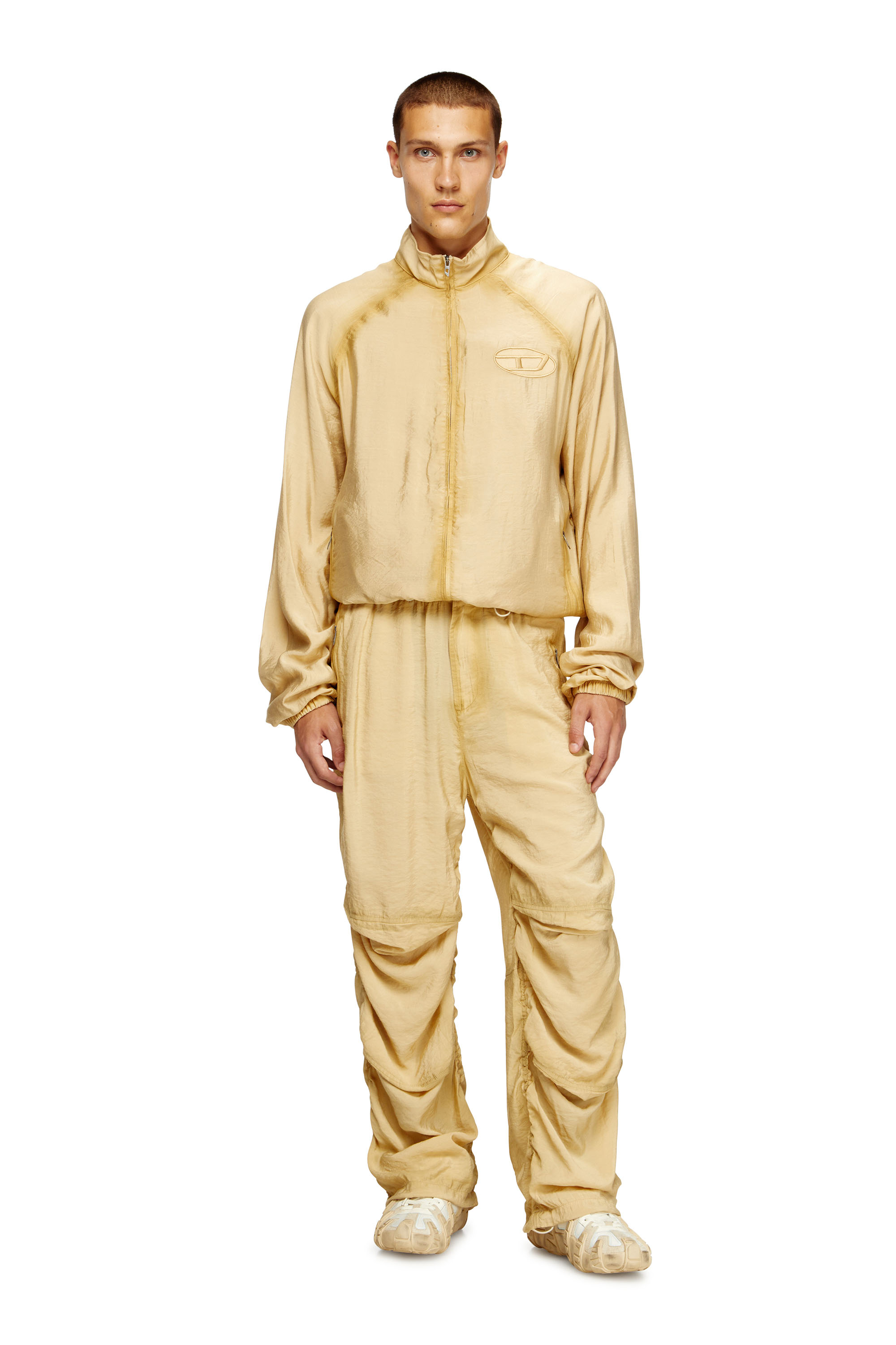 Diesel - P-DAILY, Pantalon utilitaire en tissu léger et froissé Homme in Beige - 2
