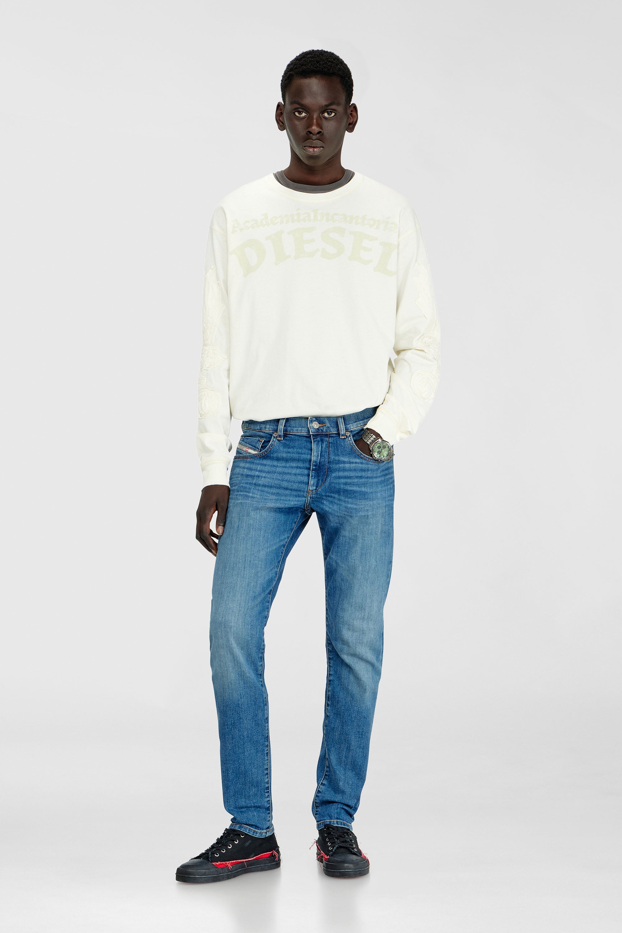 Diesel - Male's Slim Jeans 2019 D-Strukt 0KIAL, Light Blue - 2