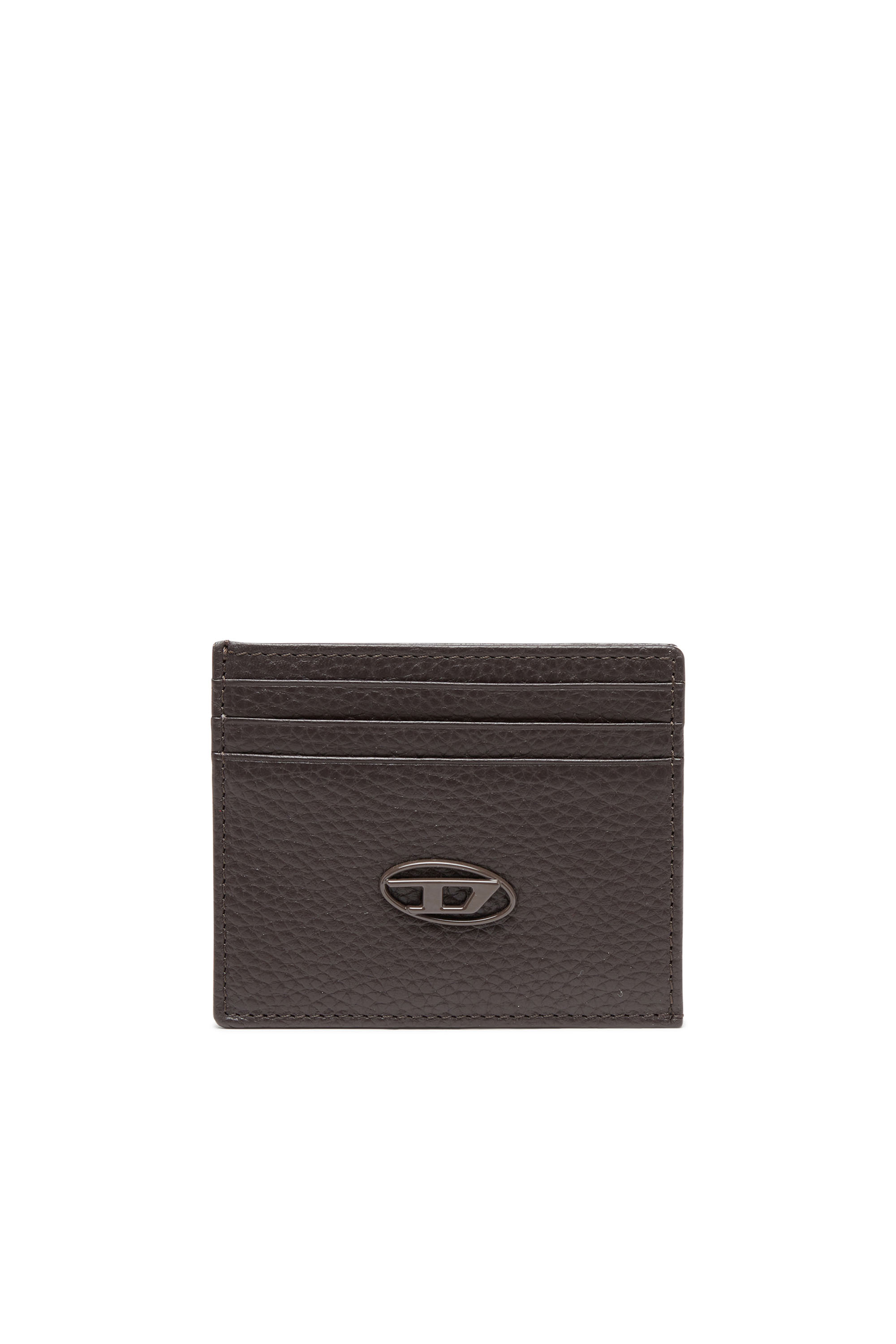 Diesel - CARD CASE, Porte-cartes en cuir grainé Homme in Marron - 1