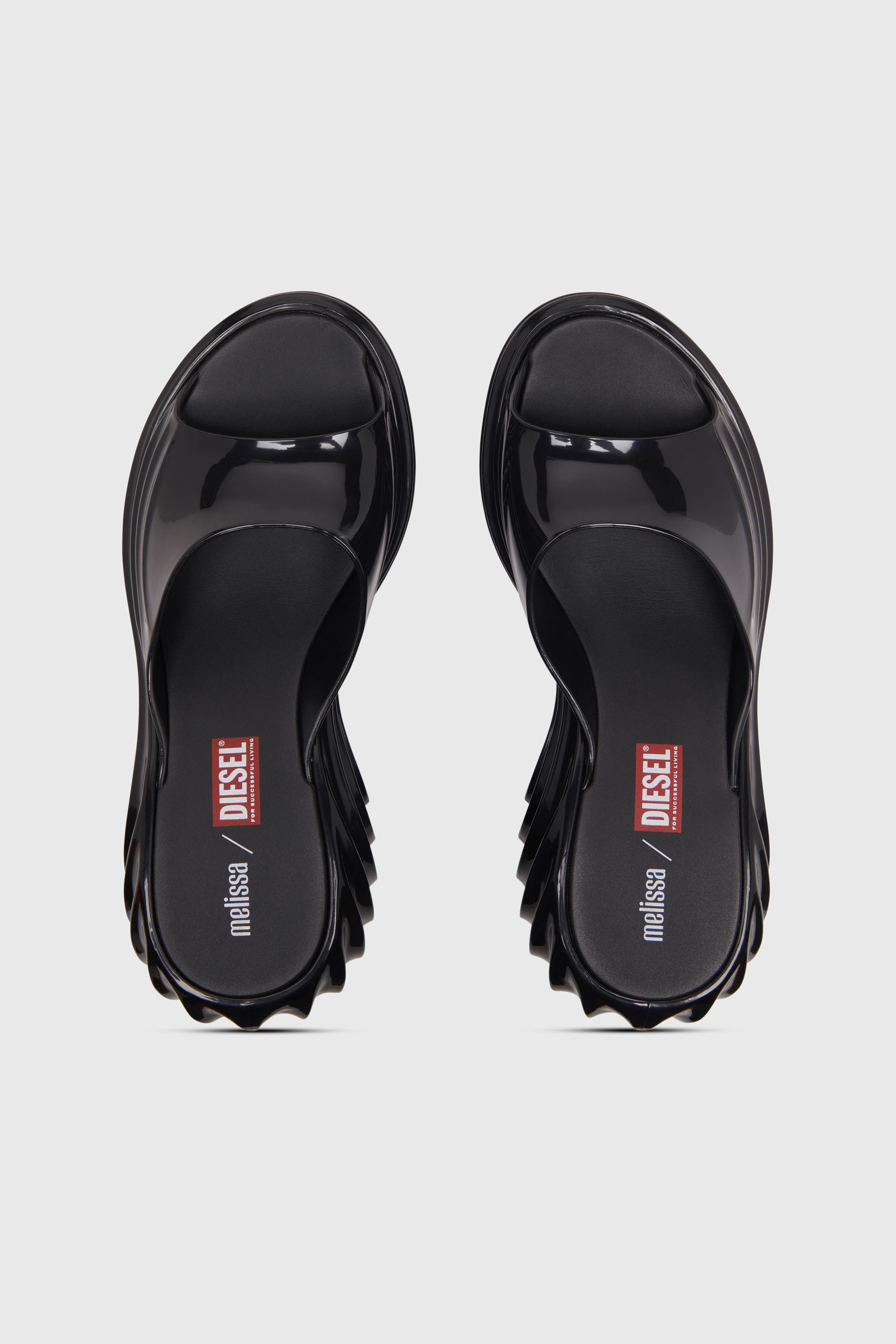 Diesel - MELISSA QUANTUM PLATFORM, Zueco de plataforma en Melflex&reg; Mujer in Negro - 4
