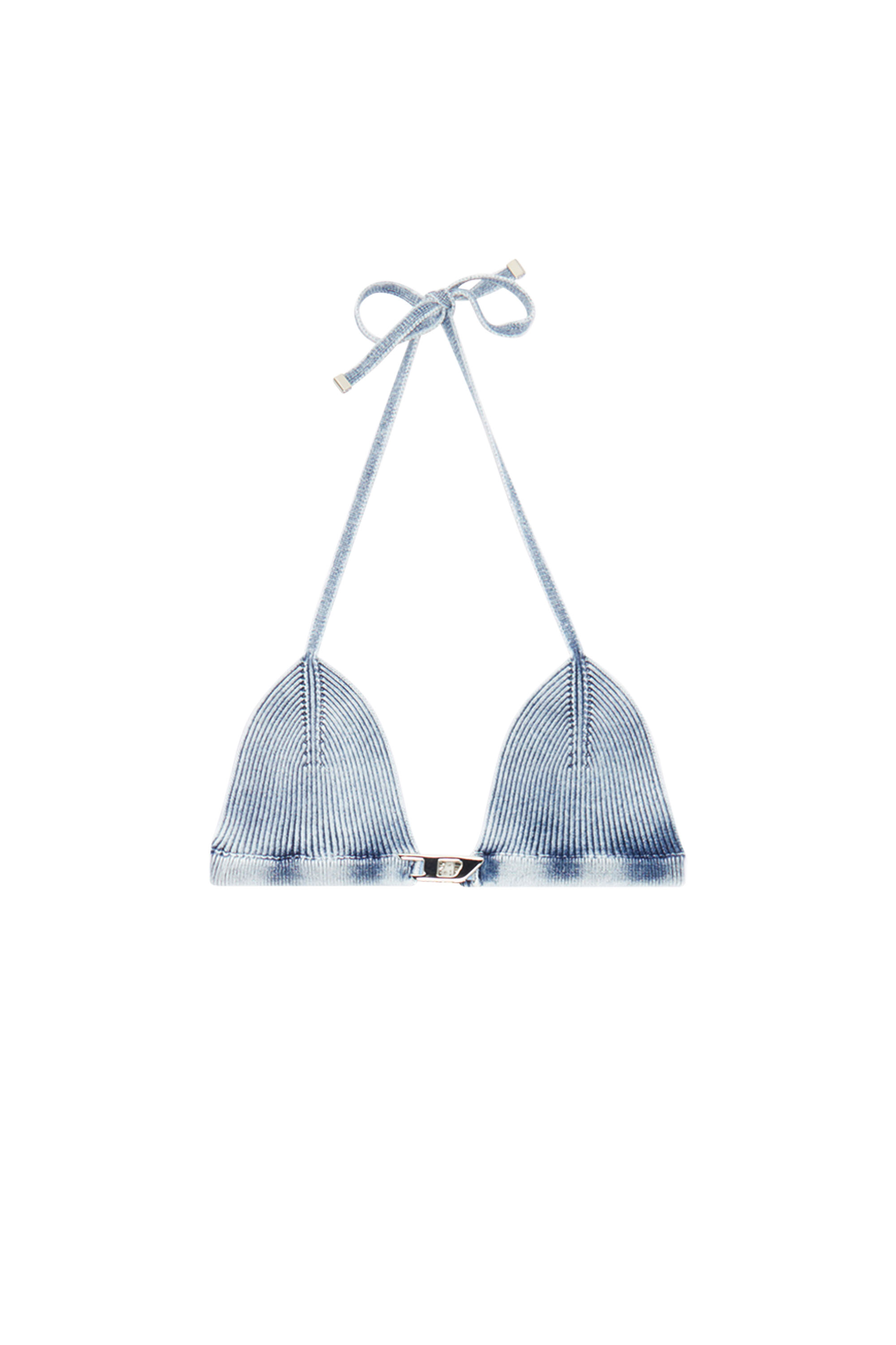 Diesel - M-TEALE, Female's Bra top in indigo cotton knit in Blue - 2