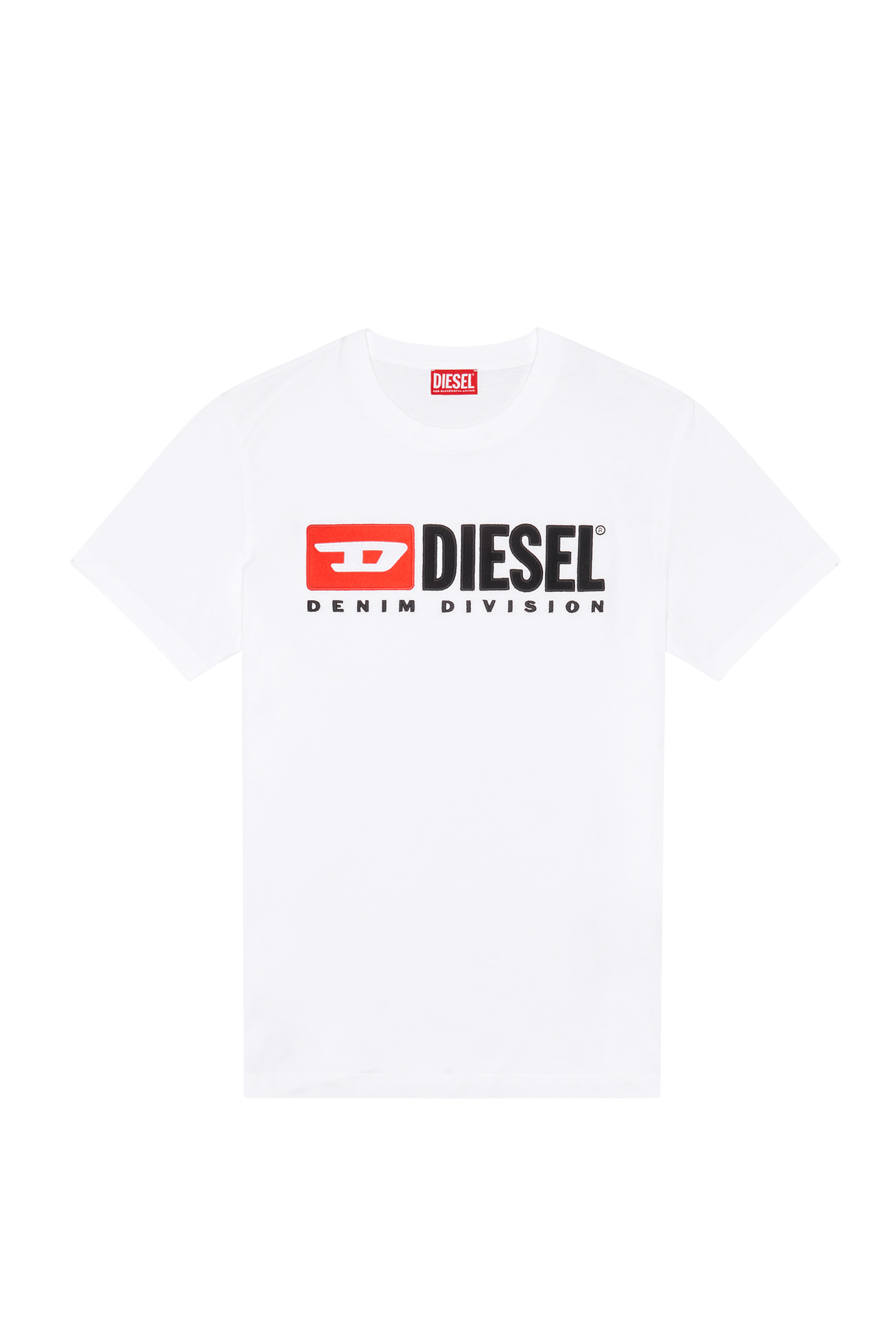 Diesel - T-DIEGOR-DIV, Camiseta con logotipo bordado Hombre in Blanco - 2