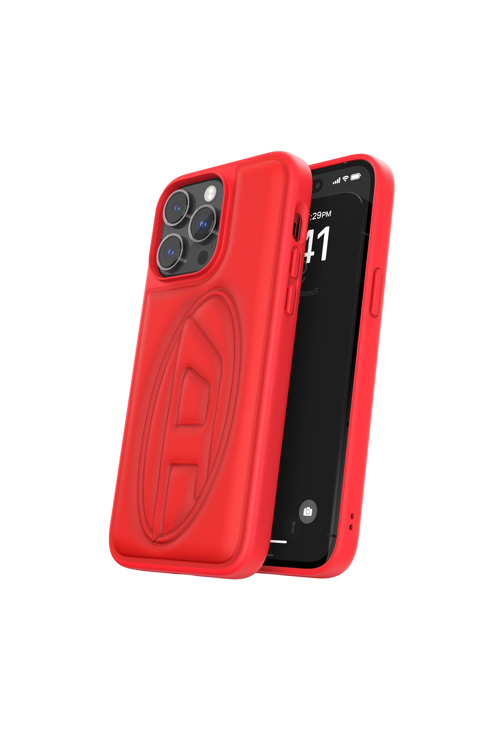 Women's Moulded case oval D for iPhone 14 Pro Max | Red | Diesel