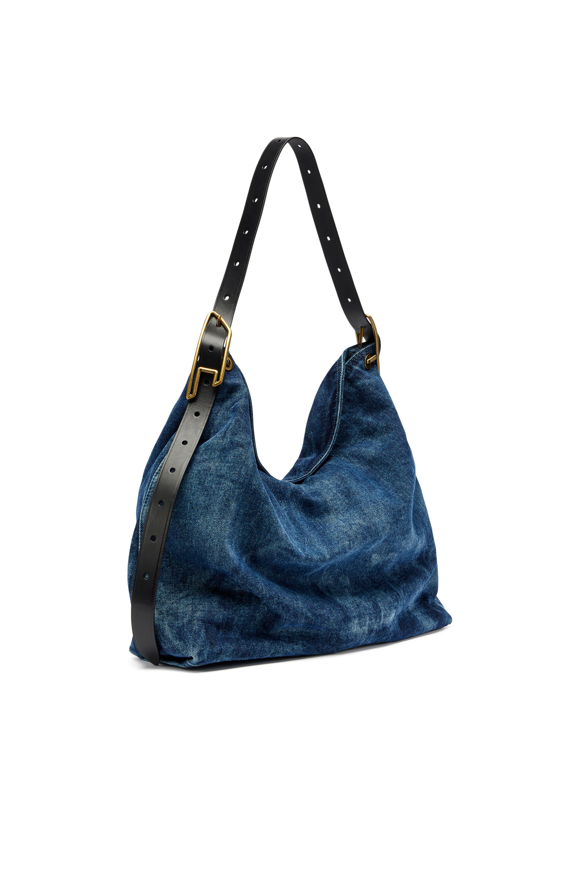 Diesel - D-LINE HOBO, Female's D-Line-Denim hobo bag in Medium Blue - 7