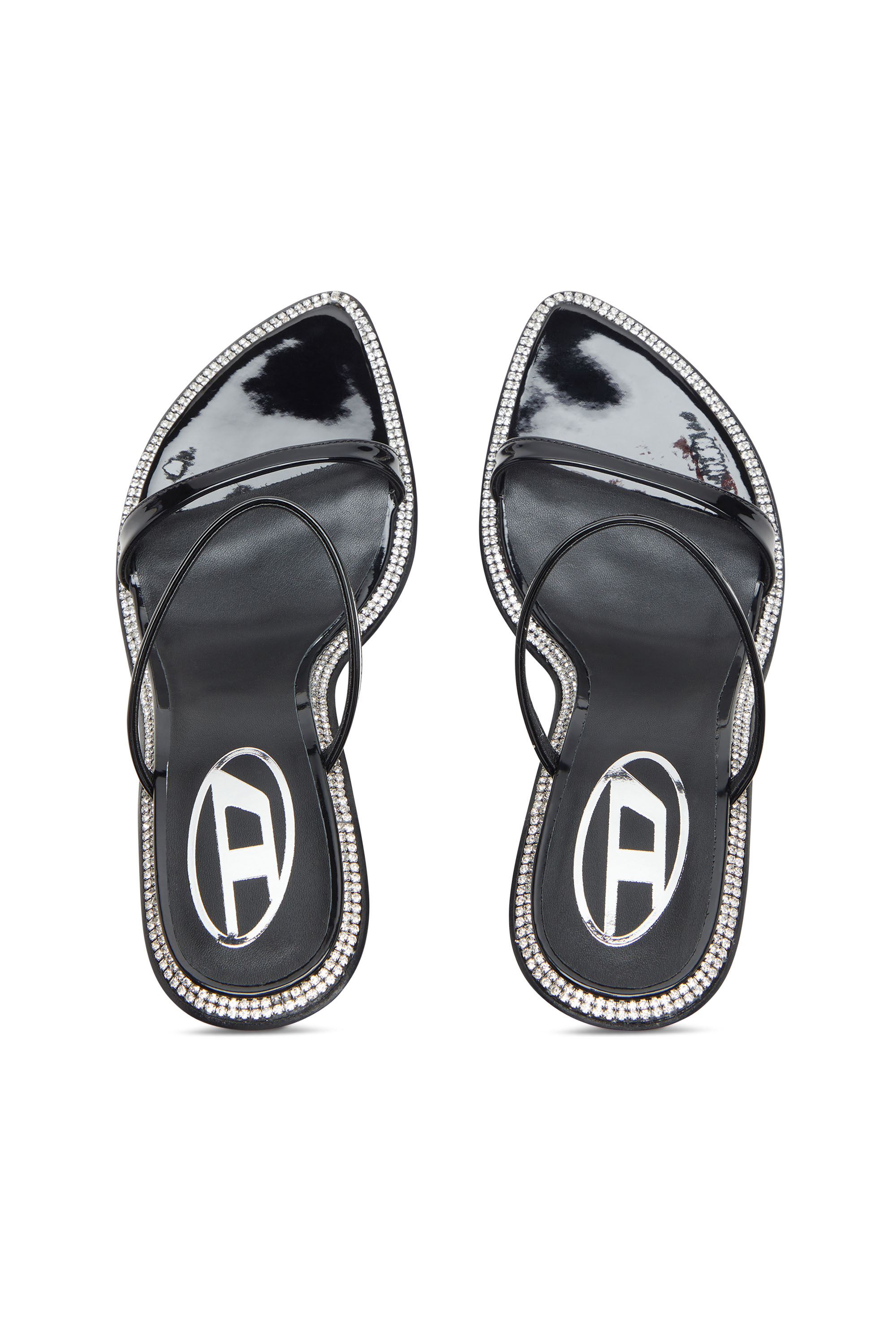 D-HAVANNA SDL, Noir Diesel - D-HAVANNA SDL, D-Havanna-Mules à brides en cuir verni avec cristaux Femme in Noir - 5