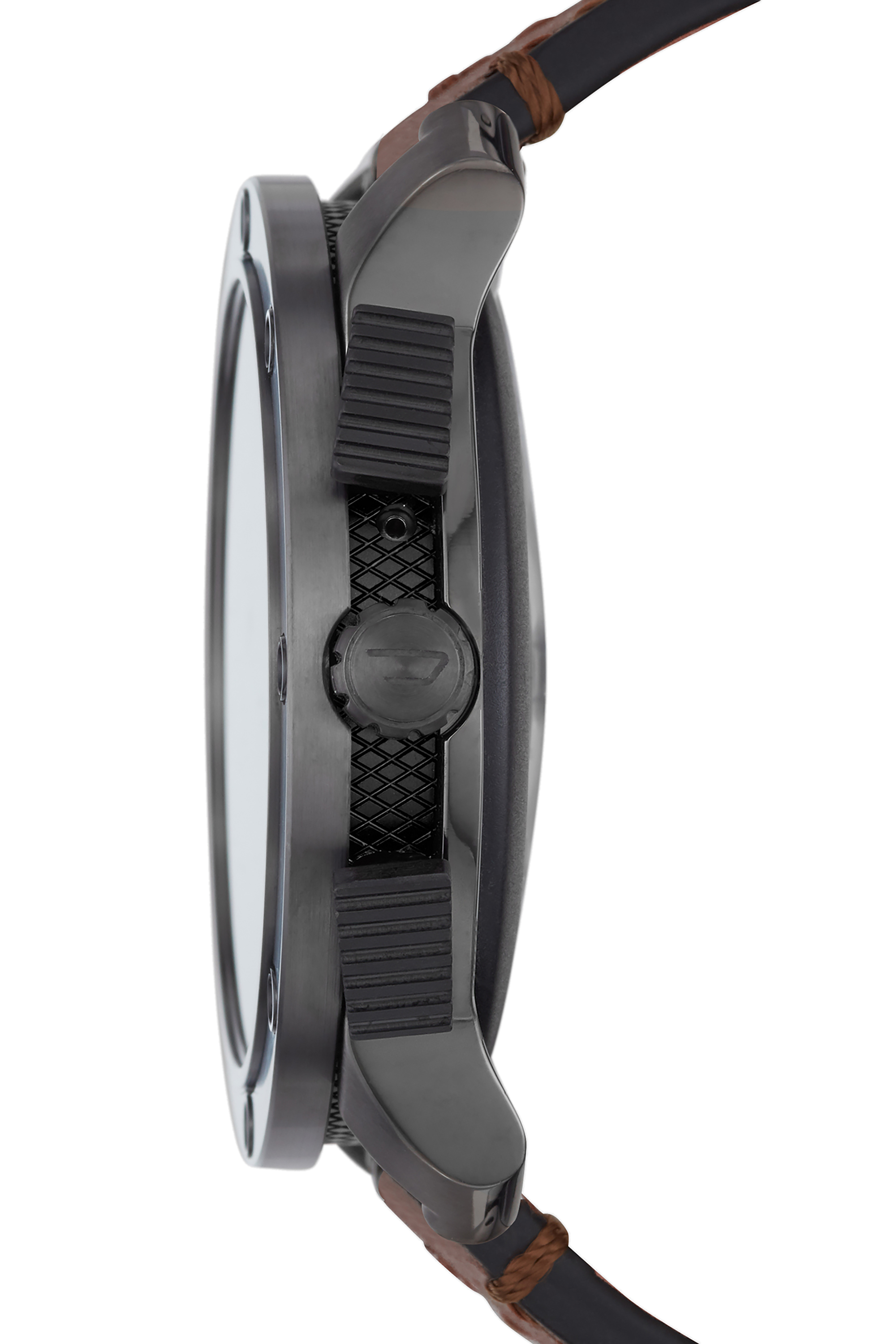 Diesel - DZT2032, Montre connectée Axial en cuir marron Homme in Marron - 3
