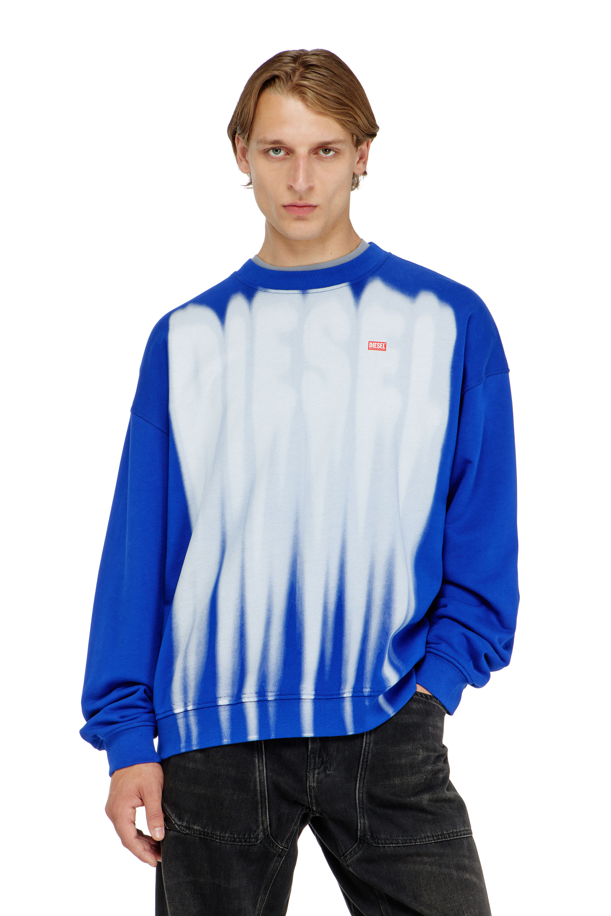 Diesel - S-BOXT-AA1, Sweat-shirt en coton avec imprim&eacute; graphique Homme in Polychrome - 3