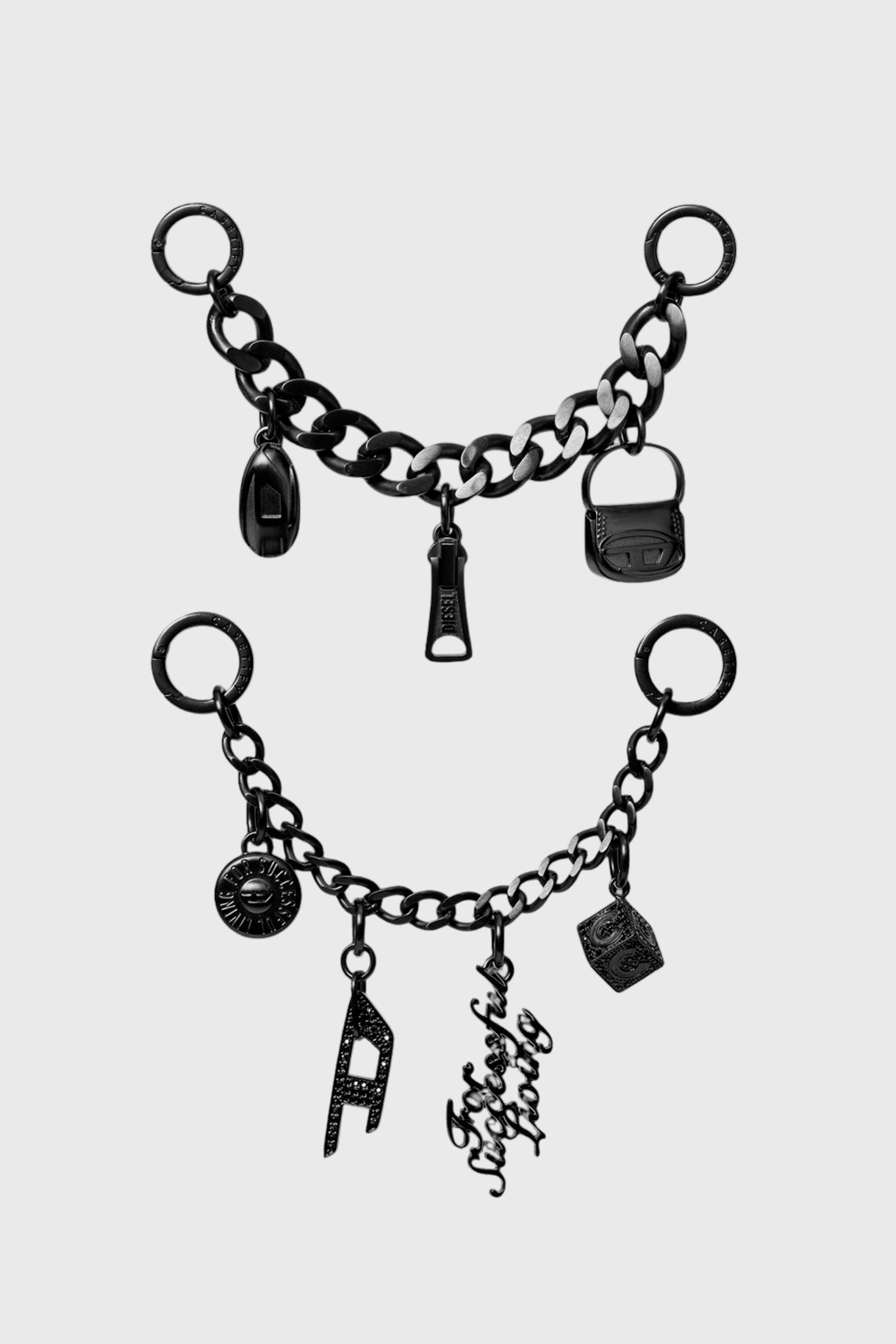 Diesel - 60374 CASETIFY  CHARMS CHAIN, Colgante Fino Plata Unisex in Negro - 4