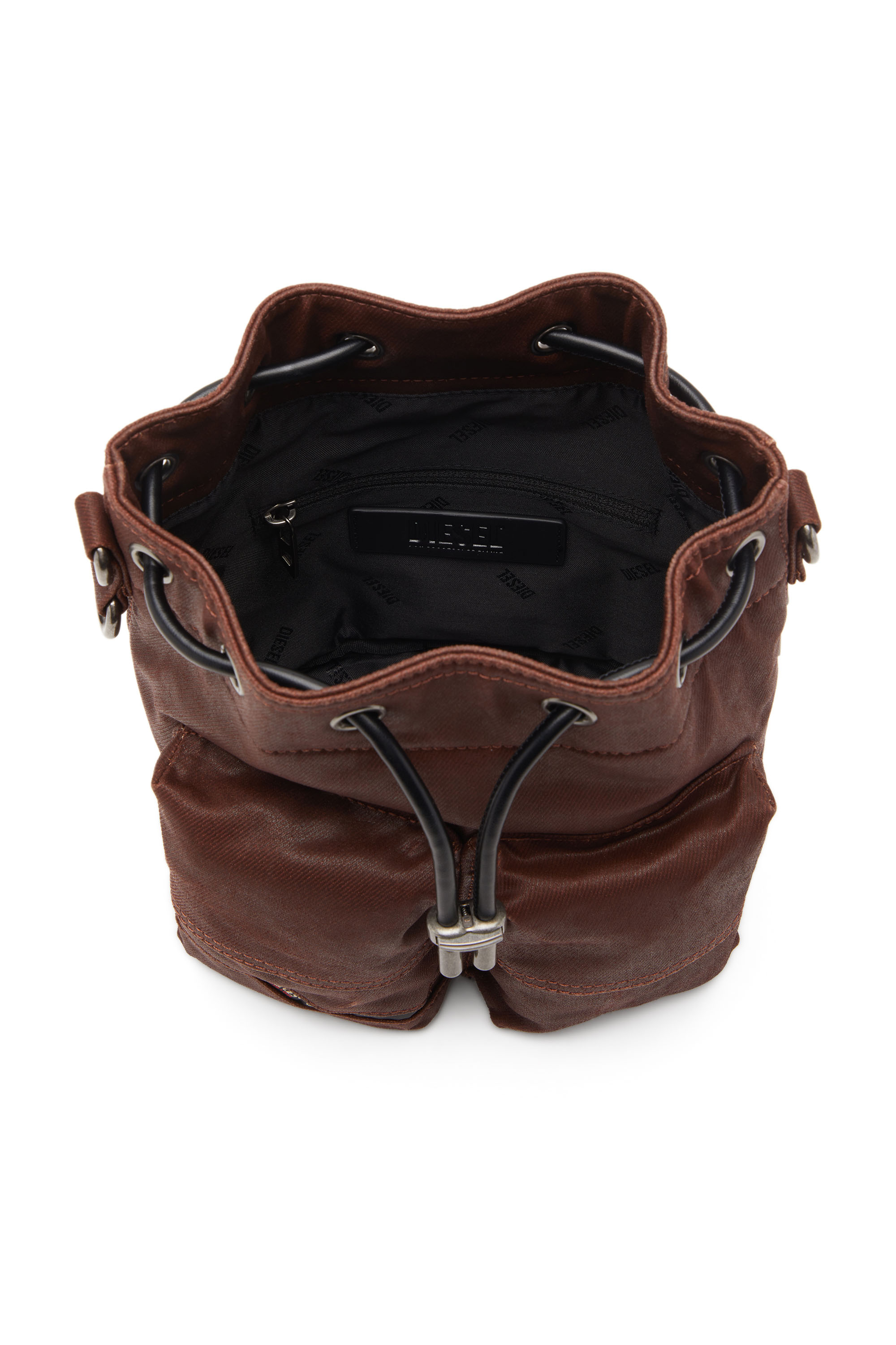 Diesel - MULTI-PKTS BUCKET X, Multi-Pkts - Sac en coton à poches multiples Mixte in Marron - 4