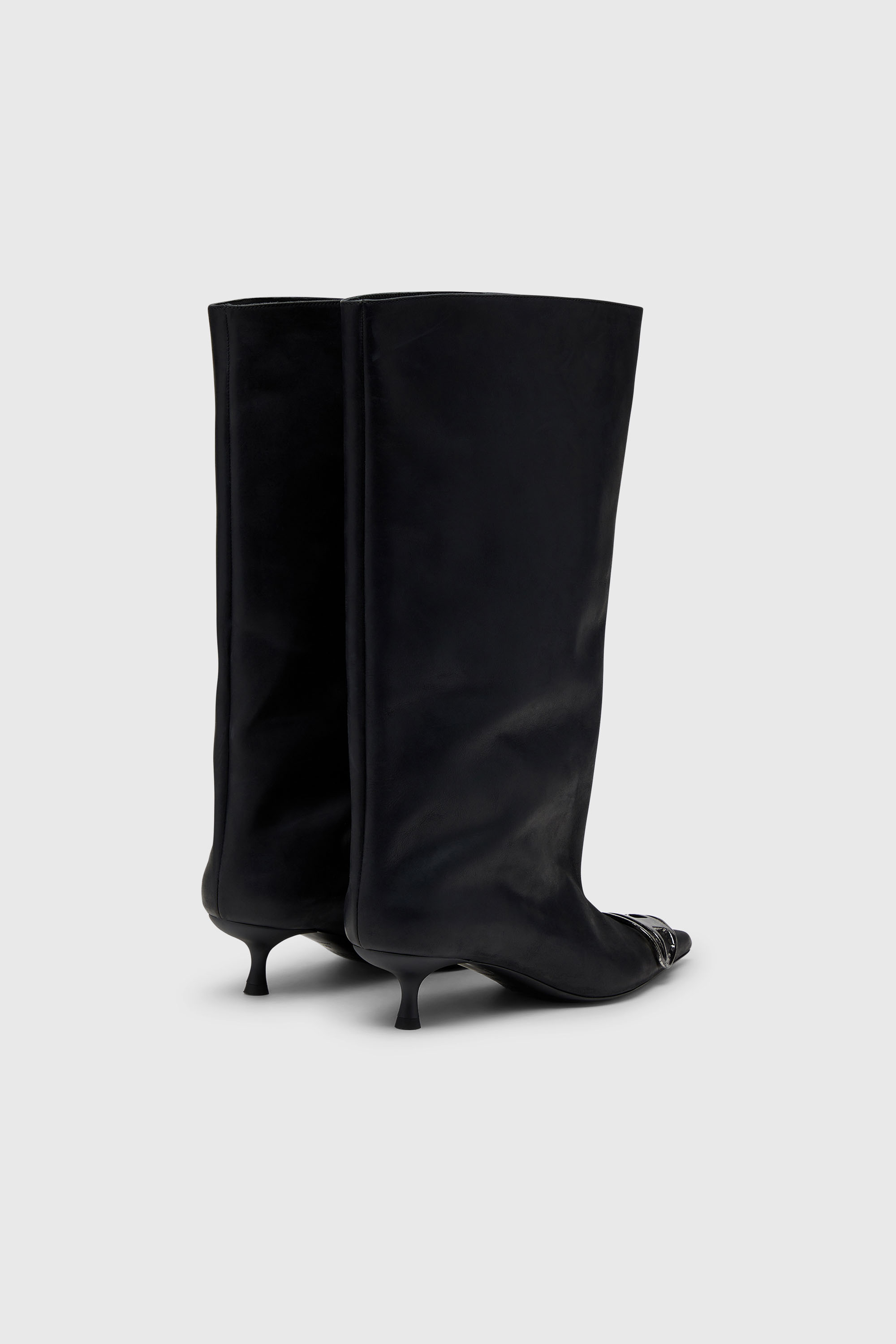 Diesel - D-VENUS 40 KB TUBE, D-Venus-Botas hasta la rodilla en cuero aceitado Mujer in Negro - 3