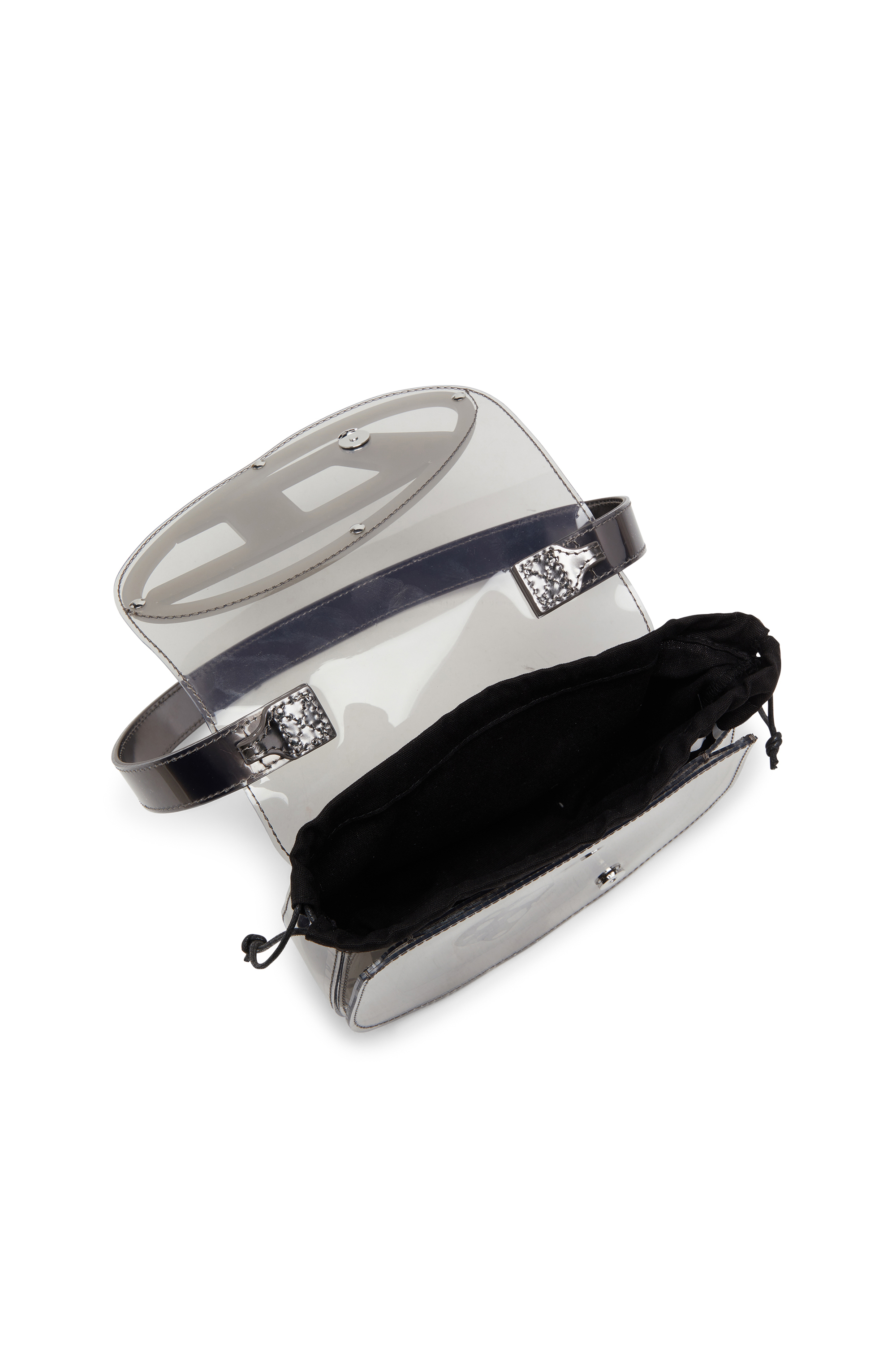 Diesel - 1DR, Female's 1DR-Iconic shoulder bag in transparent TPU in Grey - 4
