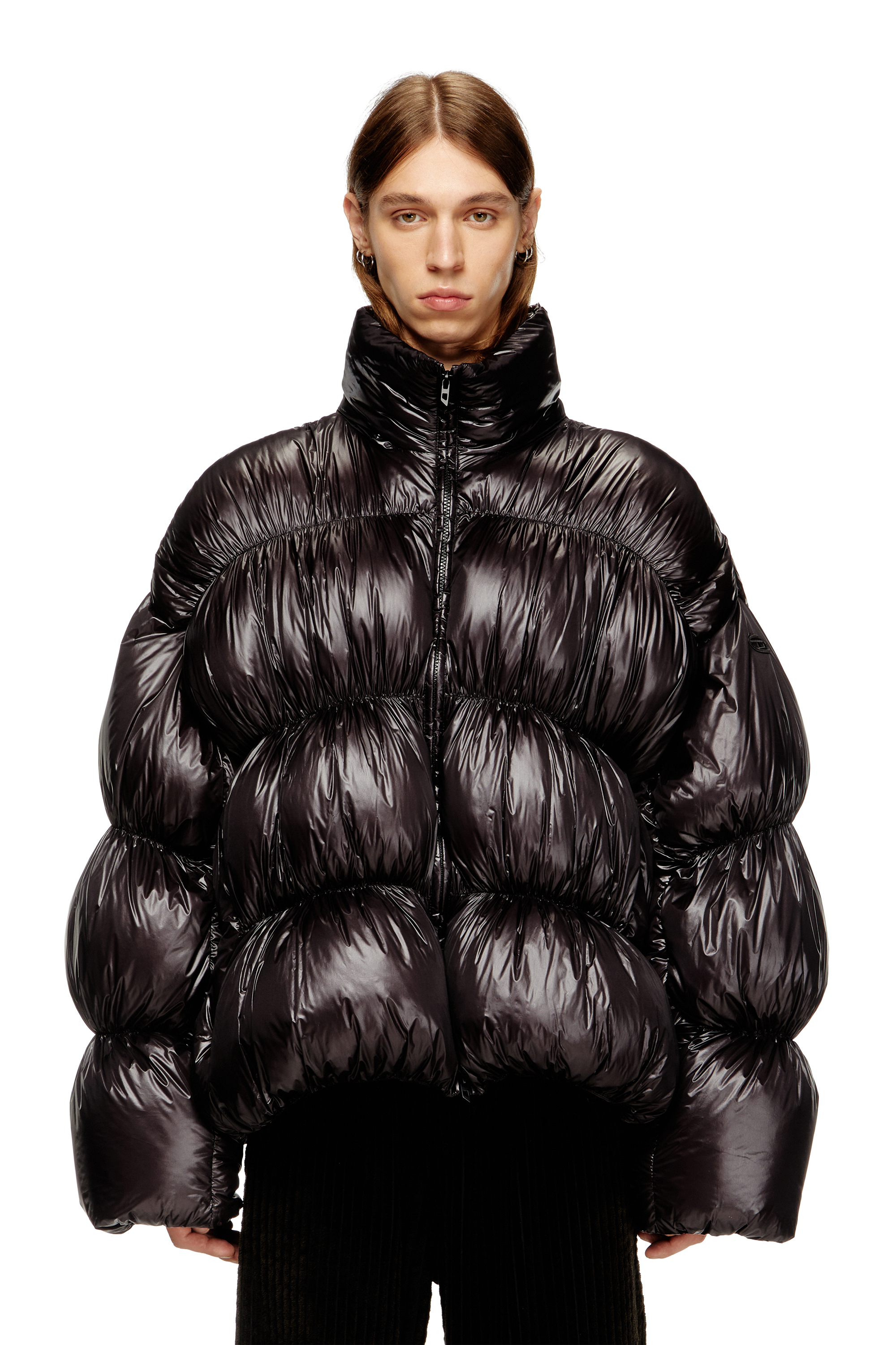 Diesel - W-CHOCO, Doudoune à capuche avec effet bulles Homme in ToBeDefined - 1