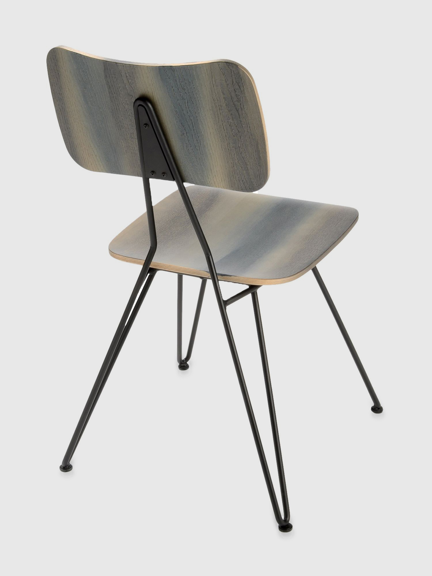 Diesel - DL0F01 OVERDYED, Unisex's Side chair with weathered grey treated wood in Grey - 2