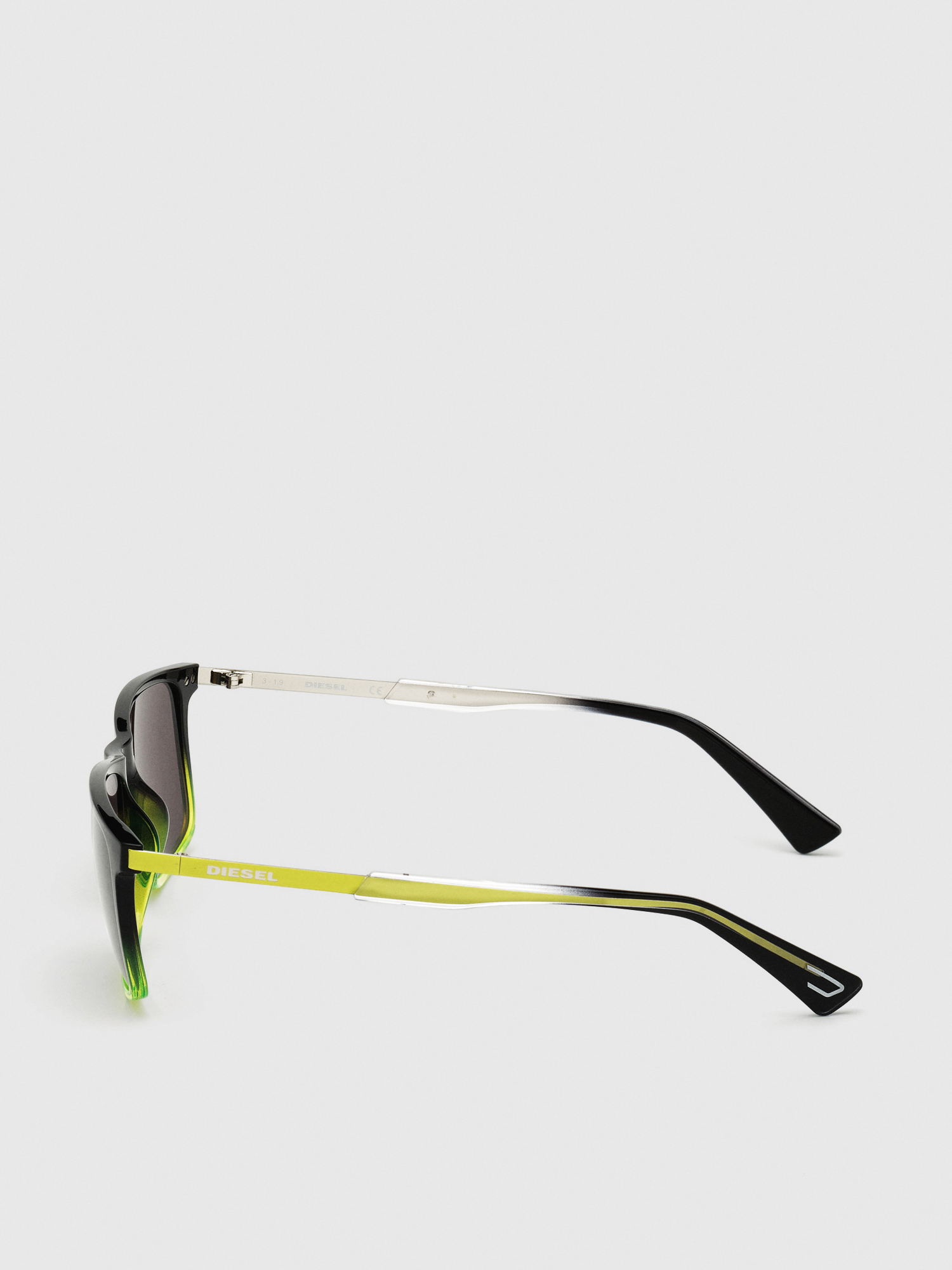 Diesel - DL0312, Man's Injected Sunglasses in Black/Yellow - 3
