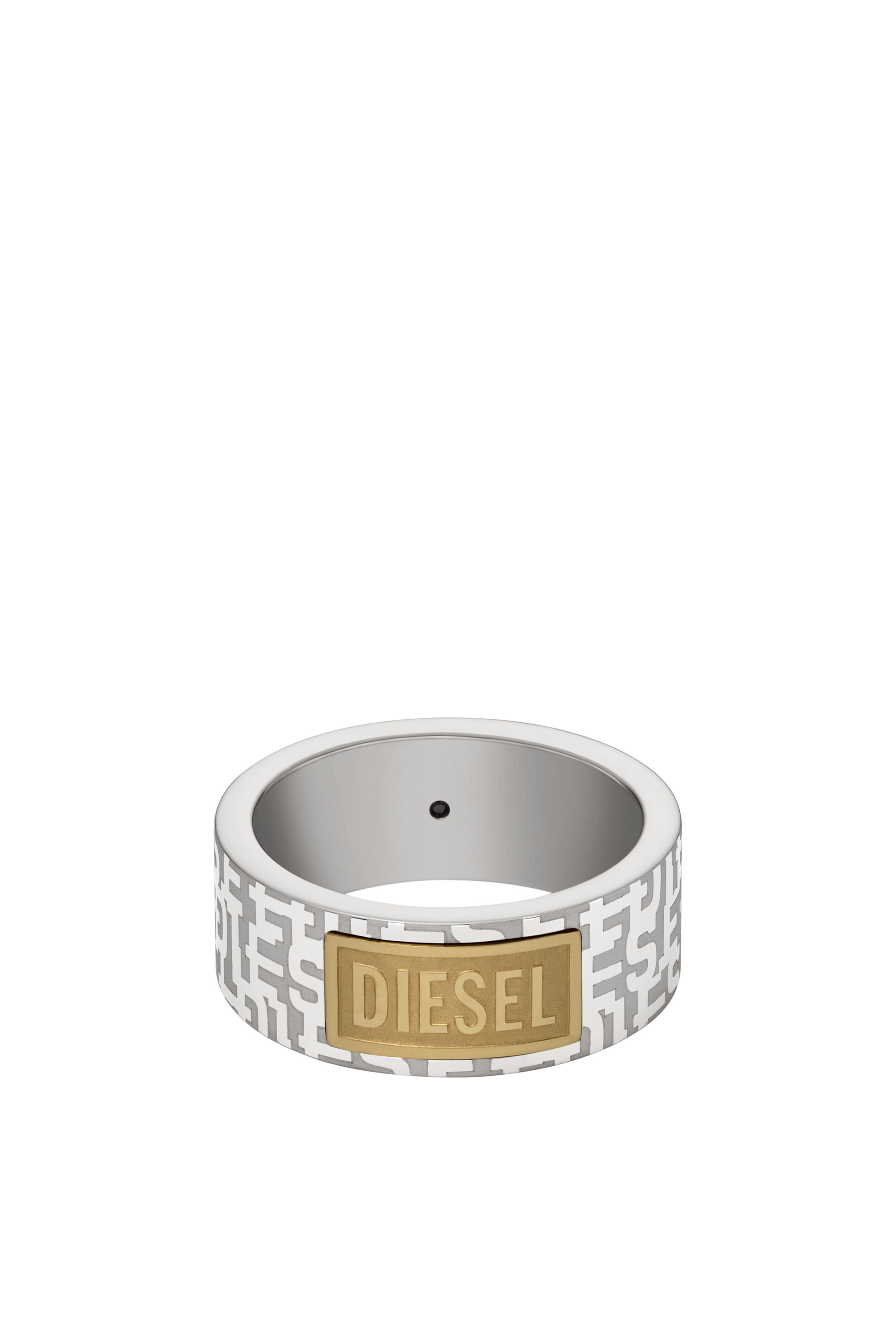 Women's Font Two-Tone Band Ring | Silver | Diesel