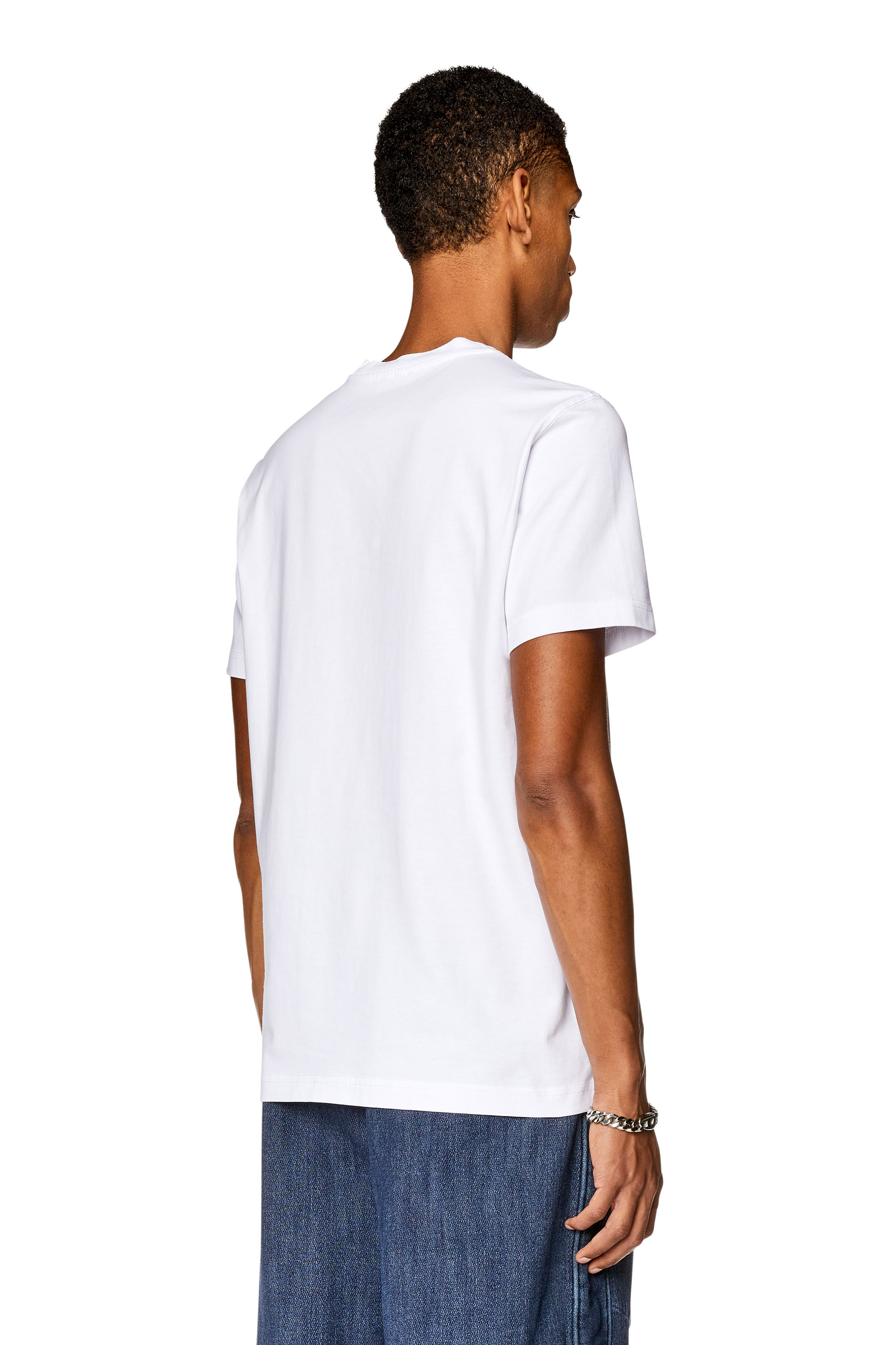 Men's T-shirt with D logo | White | Diesel