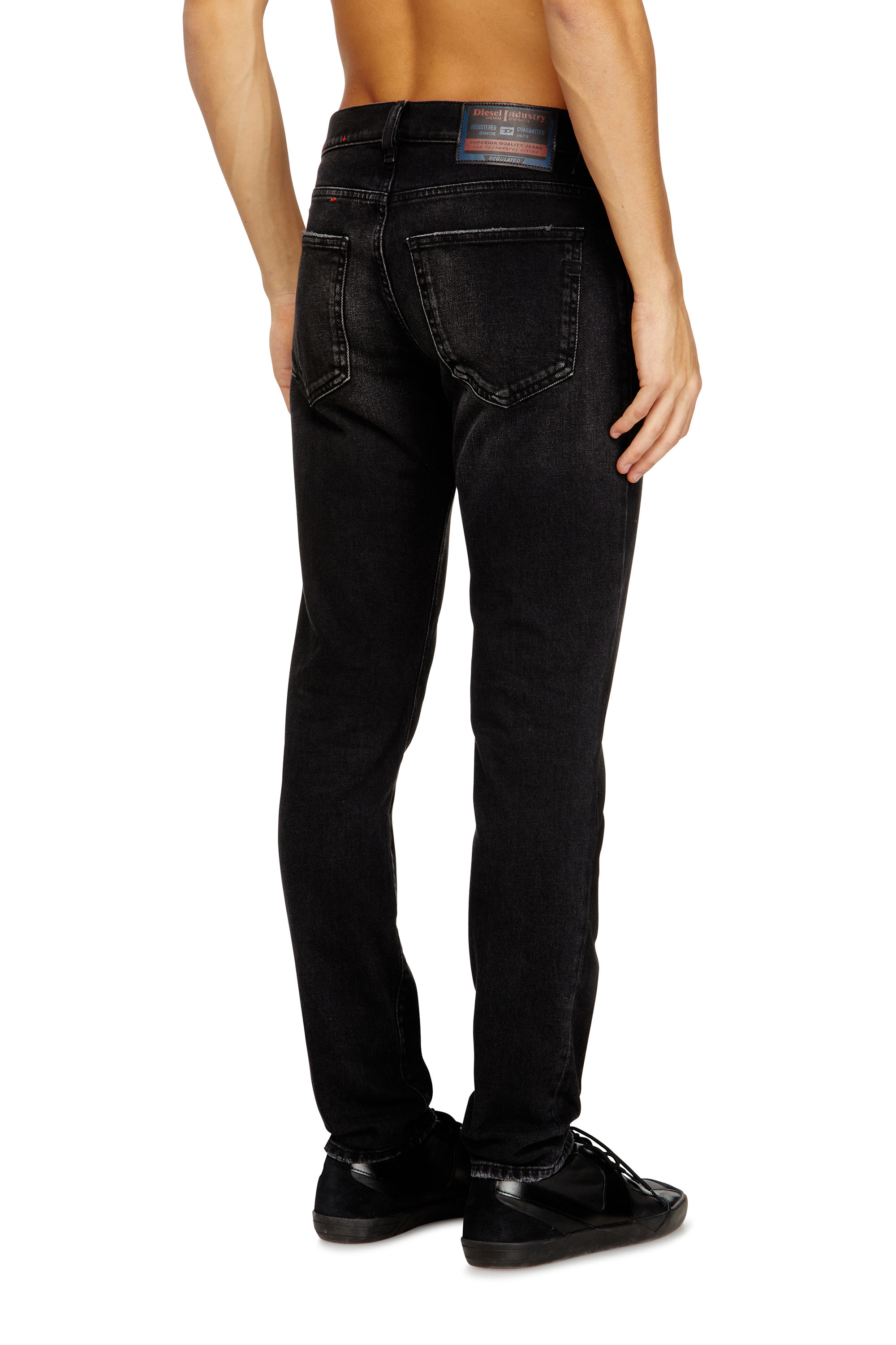 Diesel - Slim Jeans 2019 D-Strukt 09N42 Homme, Noir/Gris foncé - Image 4