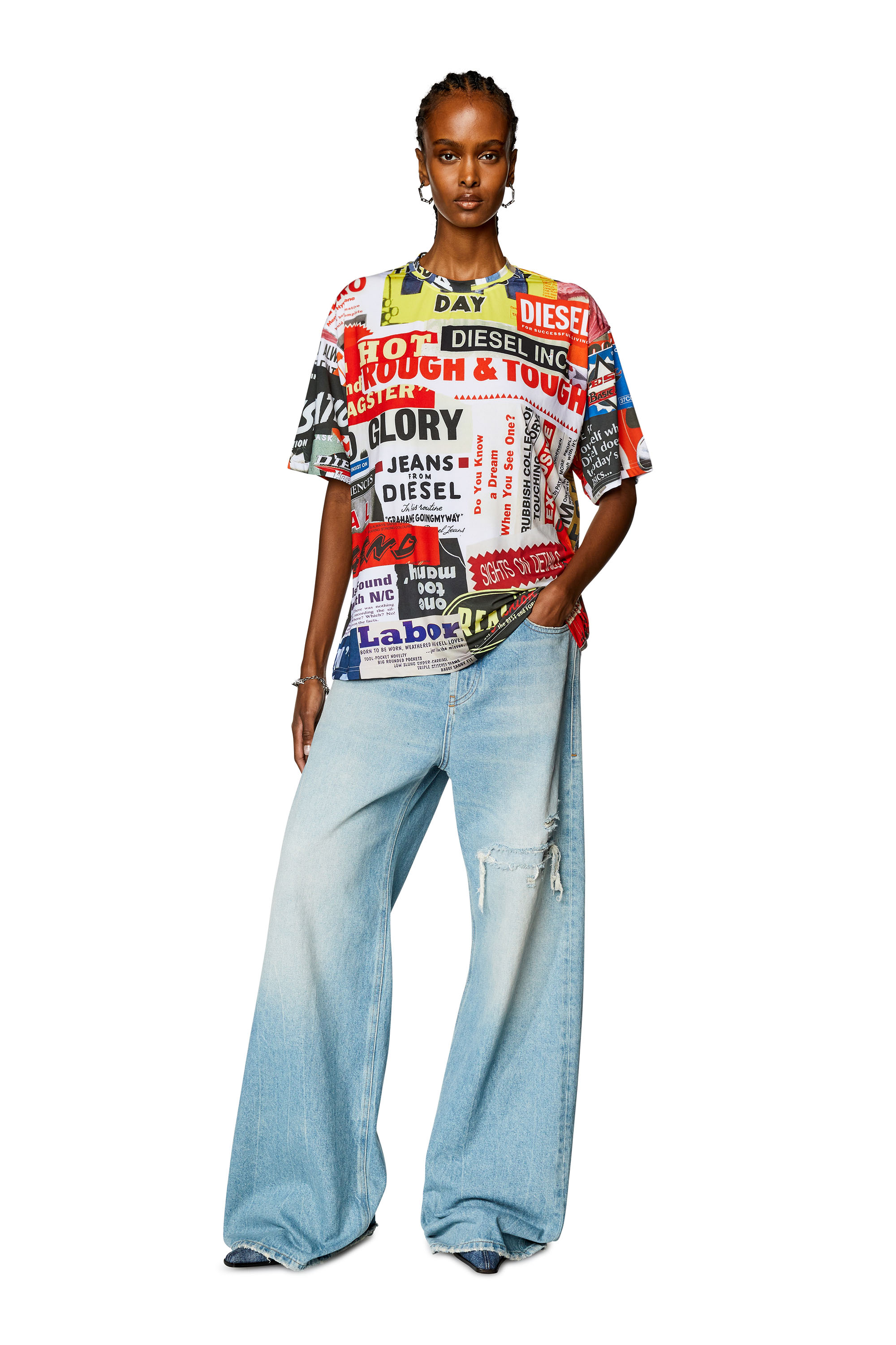 Diesel - ANN45-T-BOXT, Unisex's 45th Anniversary graphic T-shirt in White/Red - 7