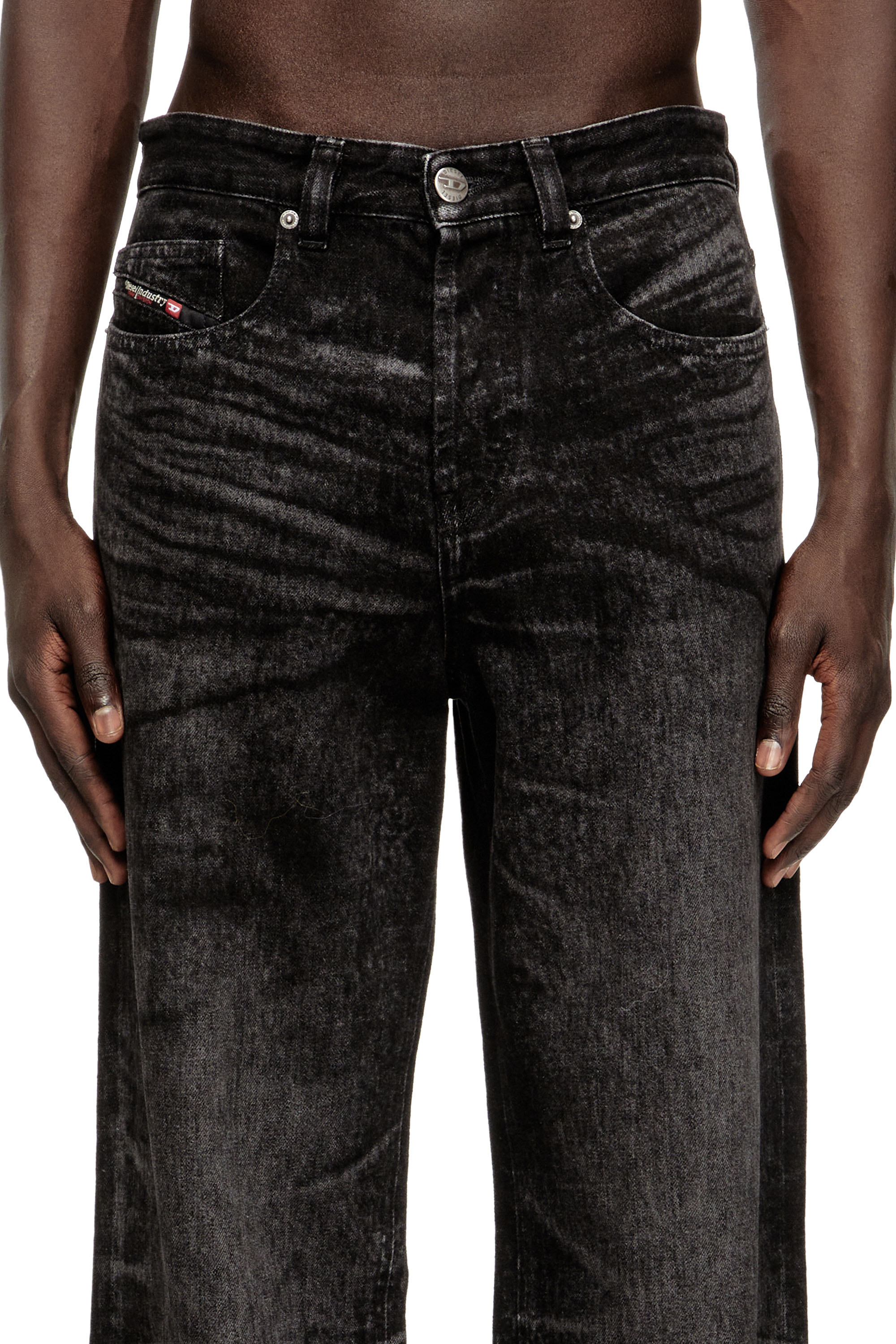 Diesel - Male's Relaxed Jeans 2001 D-Macro 007DB, Black/Dark Grey - 5