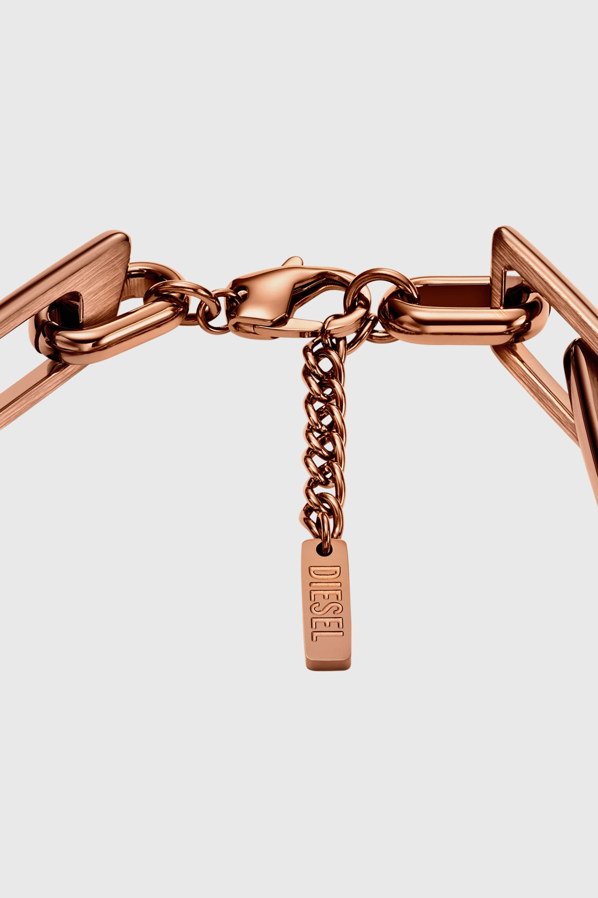 Diesel - DX1645200 JEWELLERY, Unisex's Stainless steel chain bracelet in Bronze - 2