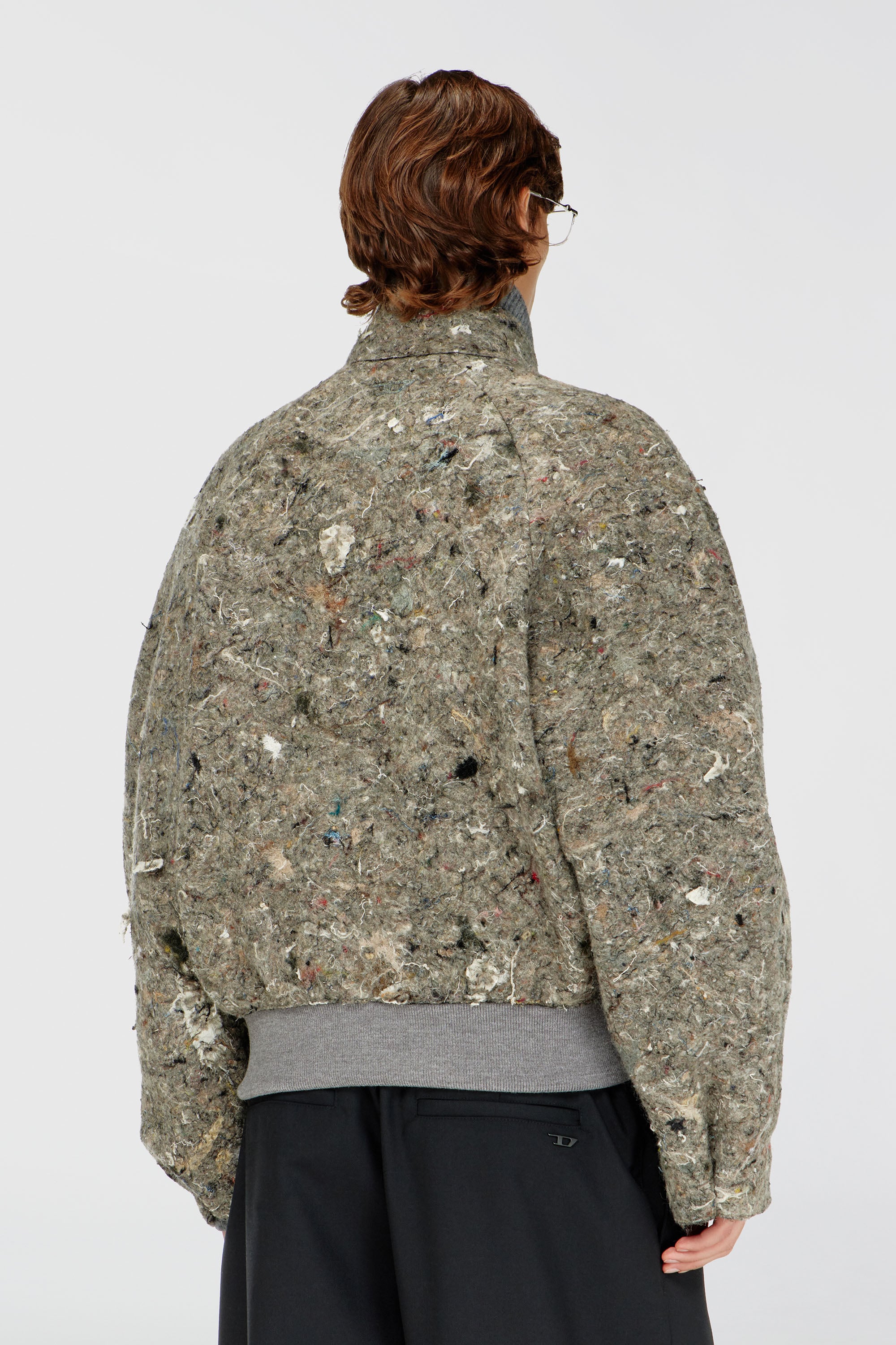 Diesel - J-DISTEM, Veste en feutre upcycl&eacute; Homme in Gris - 5