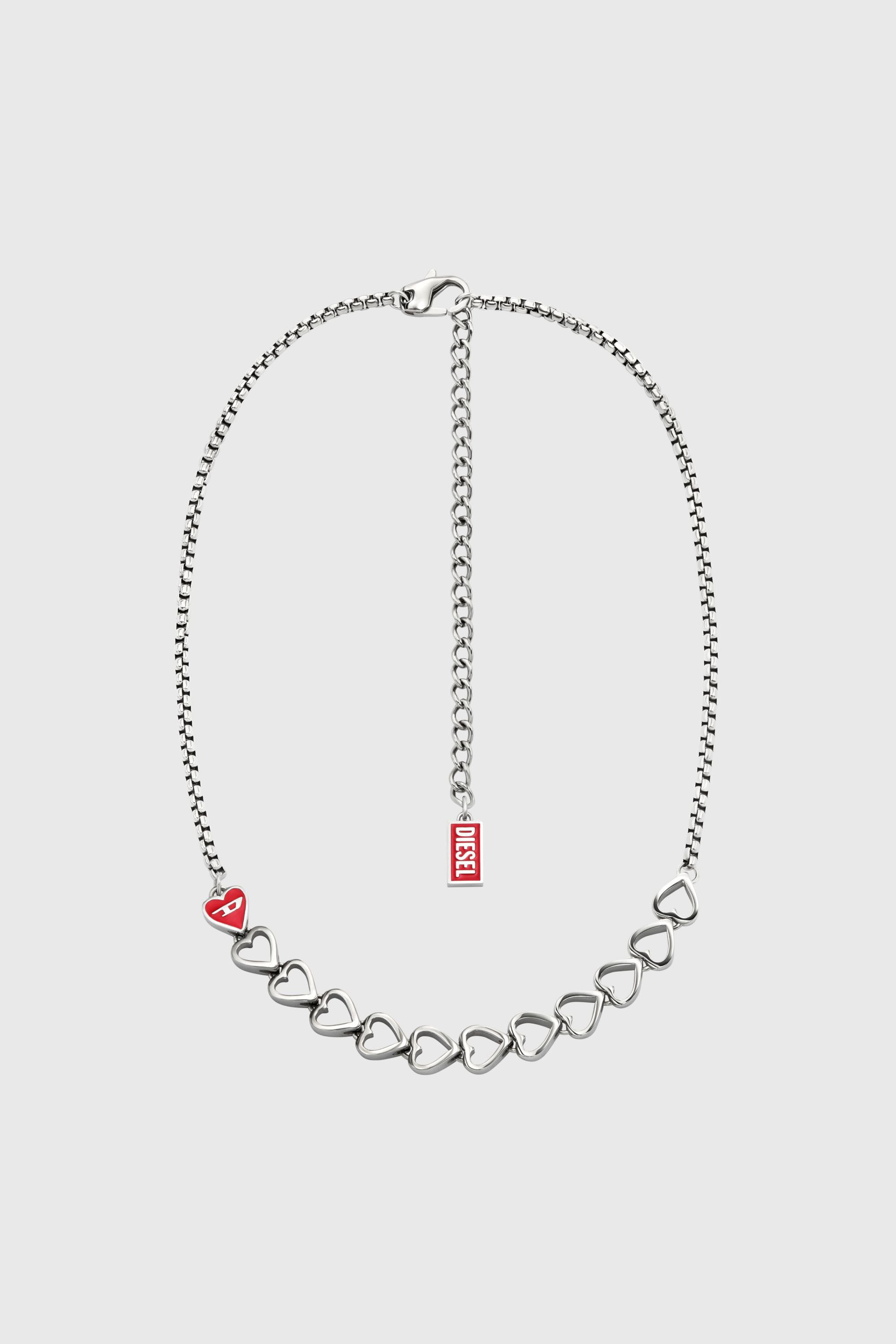 Diesel - DX166640 JEWELLERY, Collar de cadena de acero inoxidable Unisex in Plateado - 1